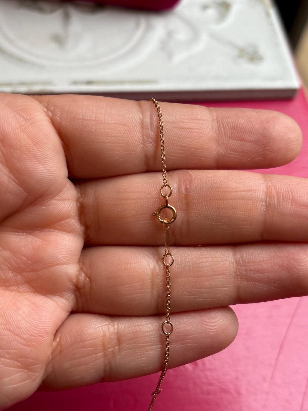 14K Yellow Gold Heart Disc Necklace
