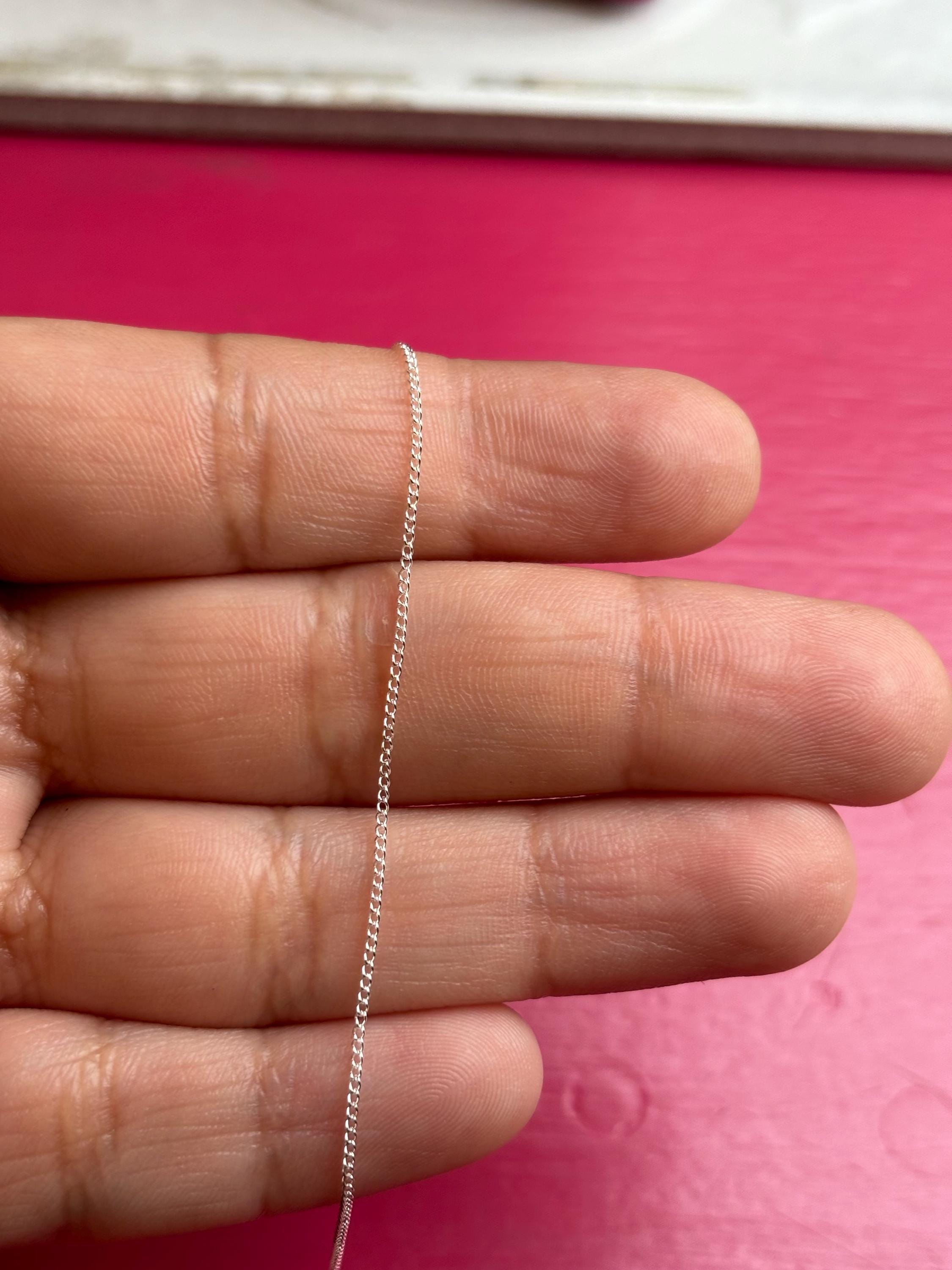Sterling Silver Curb 16" Chain