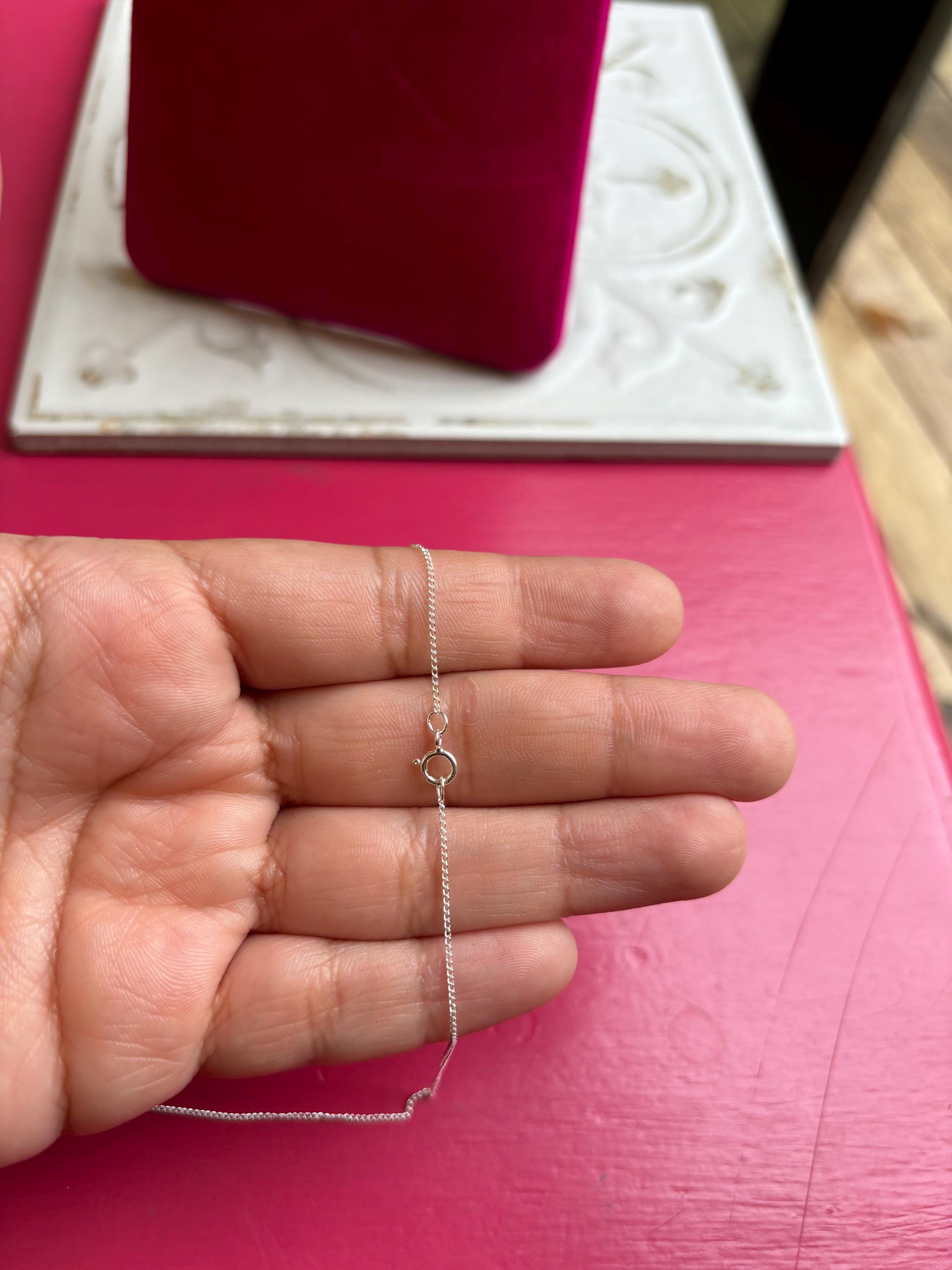Sterling Silver Curb 16" Chain