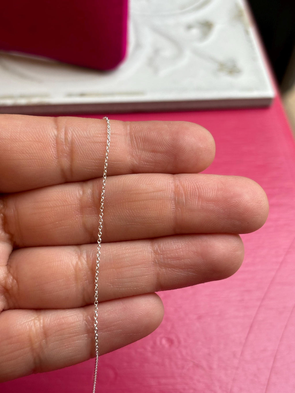 Sterling Silver Cable 16" Chain