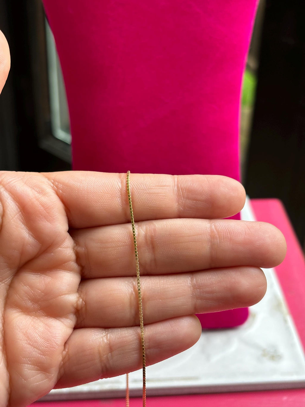 Gold-plated Sterling Silver Box Chain