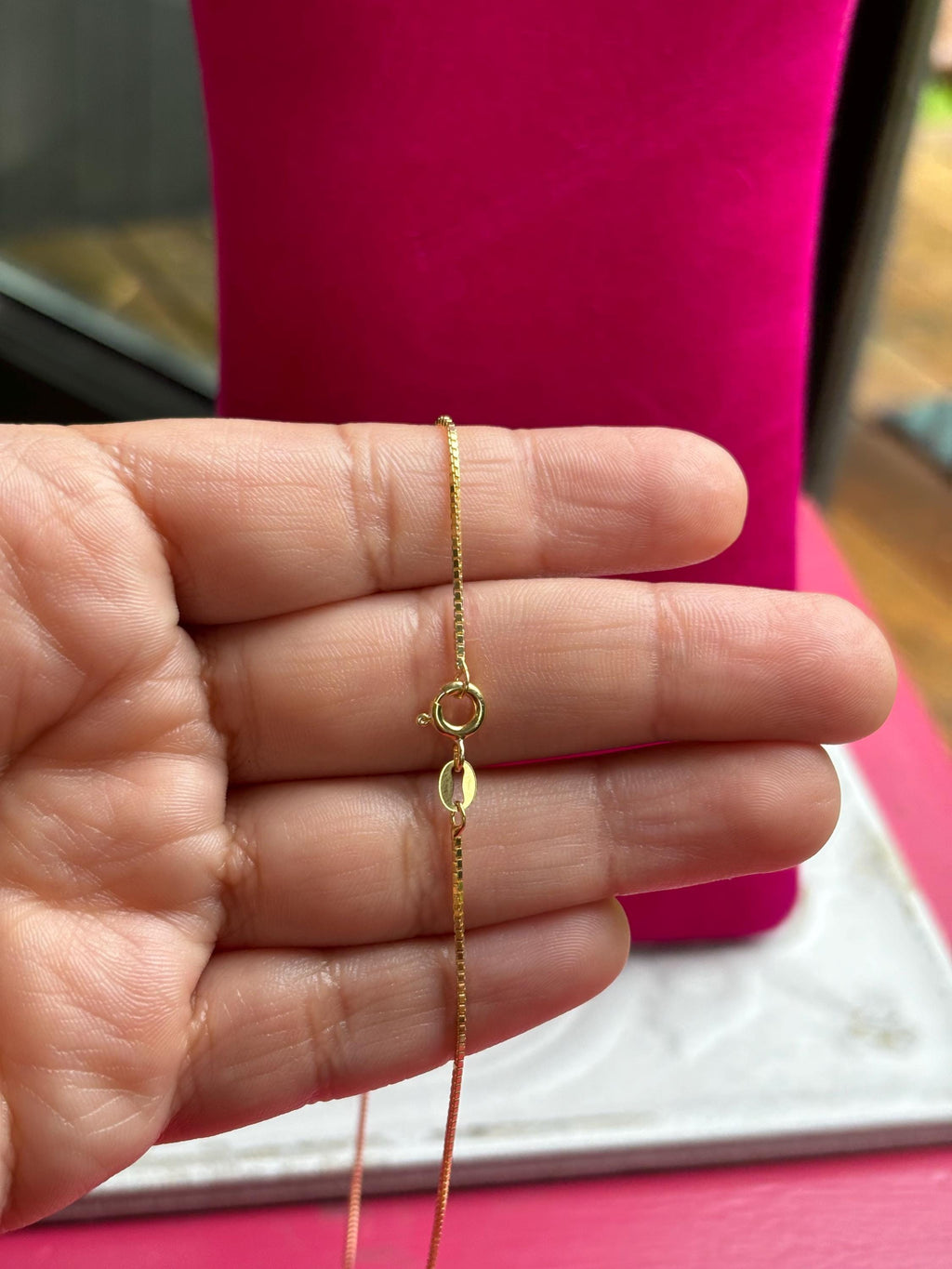 Gold-plated Sterling Silver Box Chain