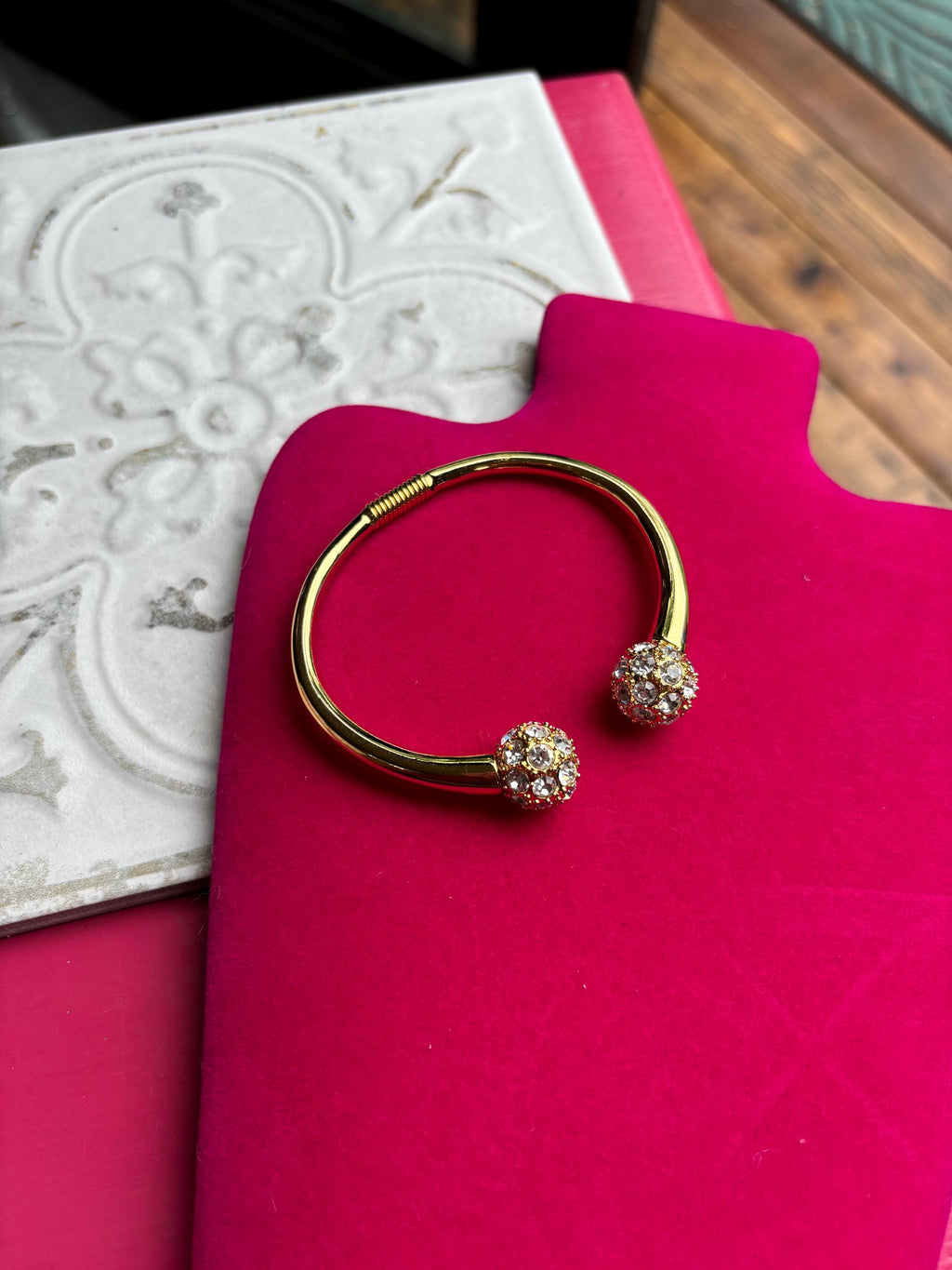 Open Cuff with Sparkly Ball Acents