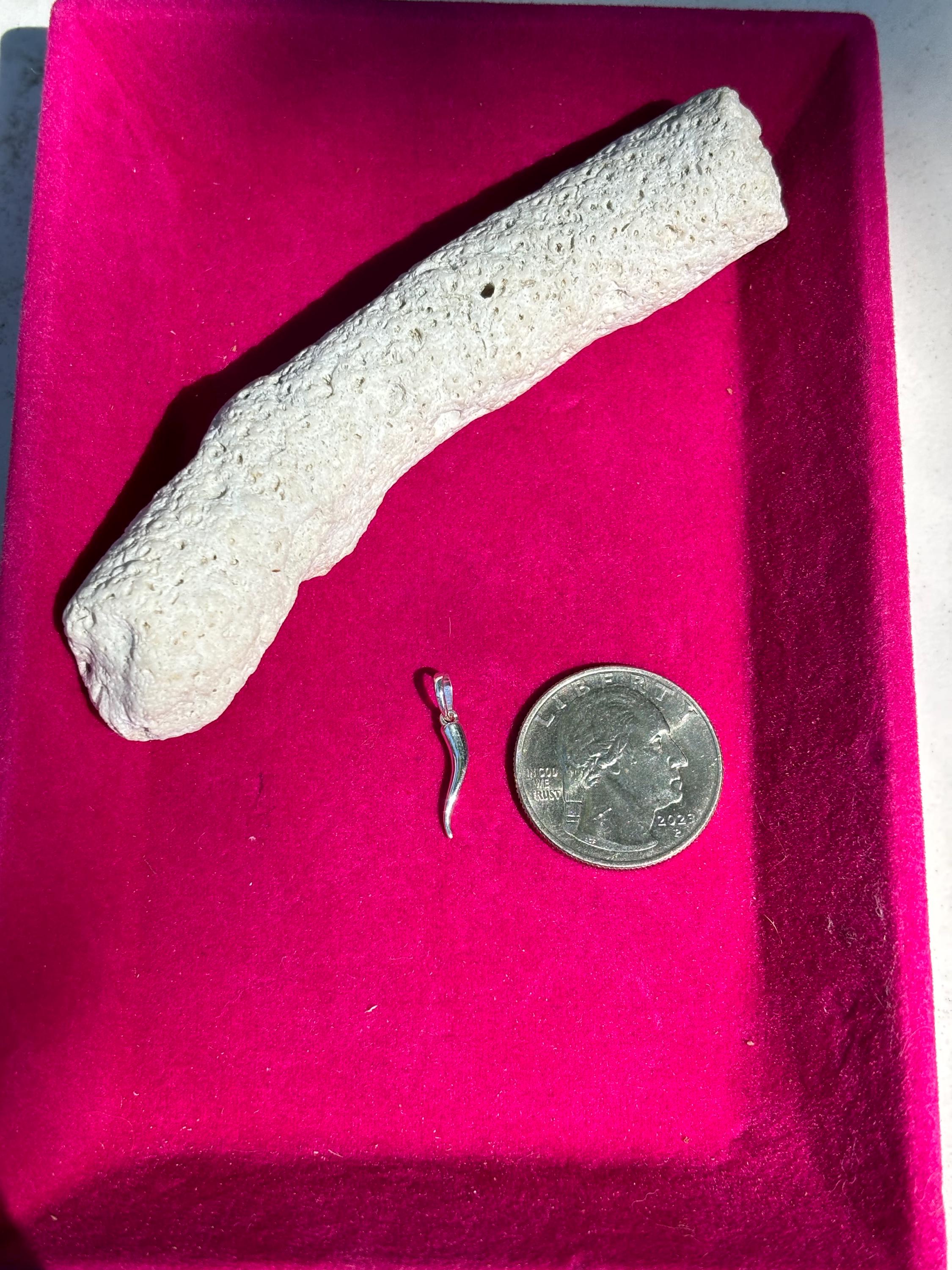 Sterling Silver Italian Horn Pendant