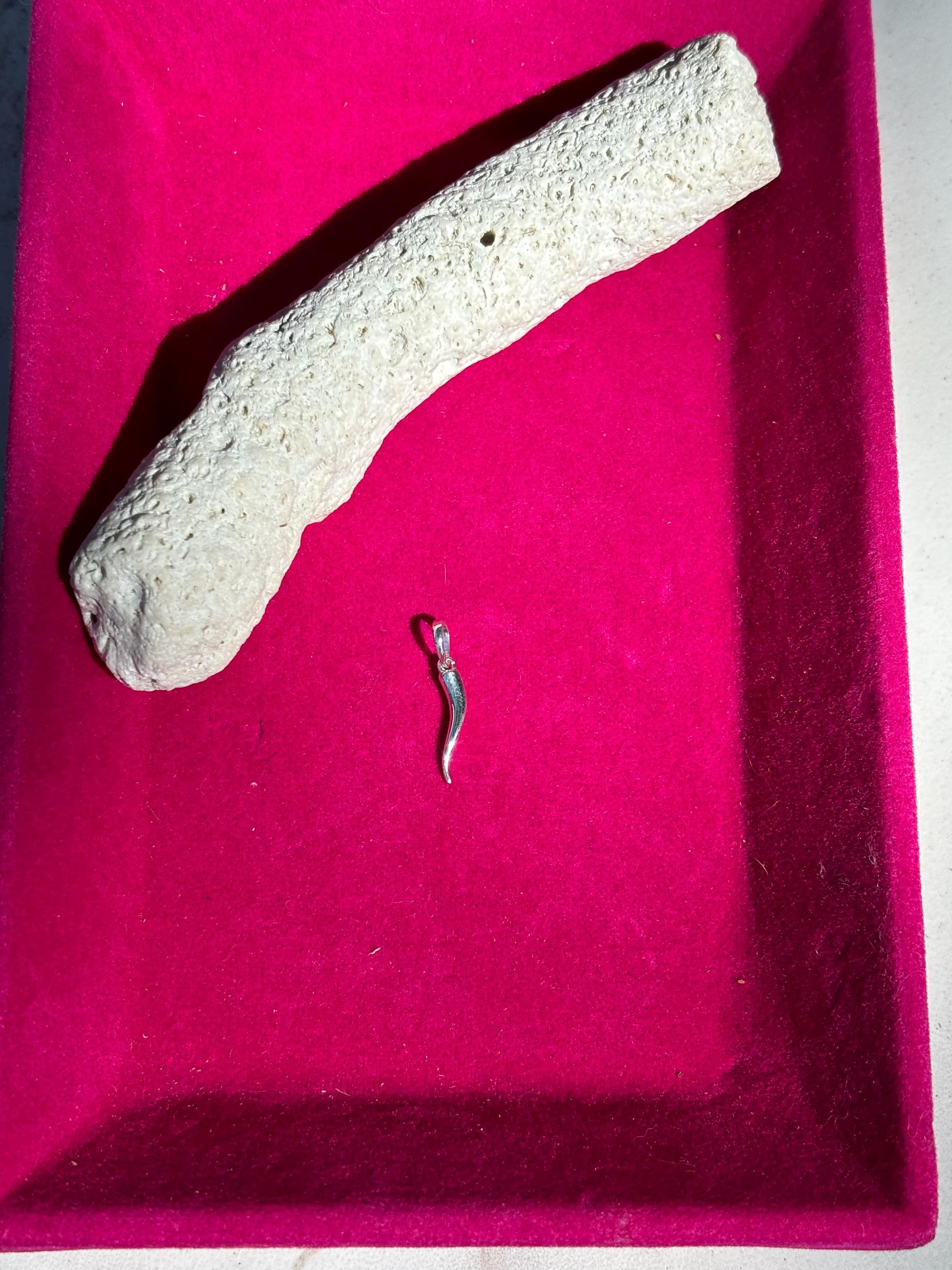 Sterling Silver Italian Horn Pendant