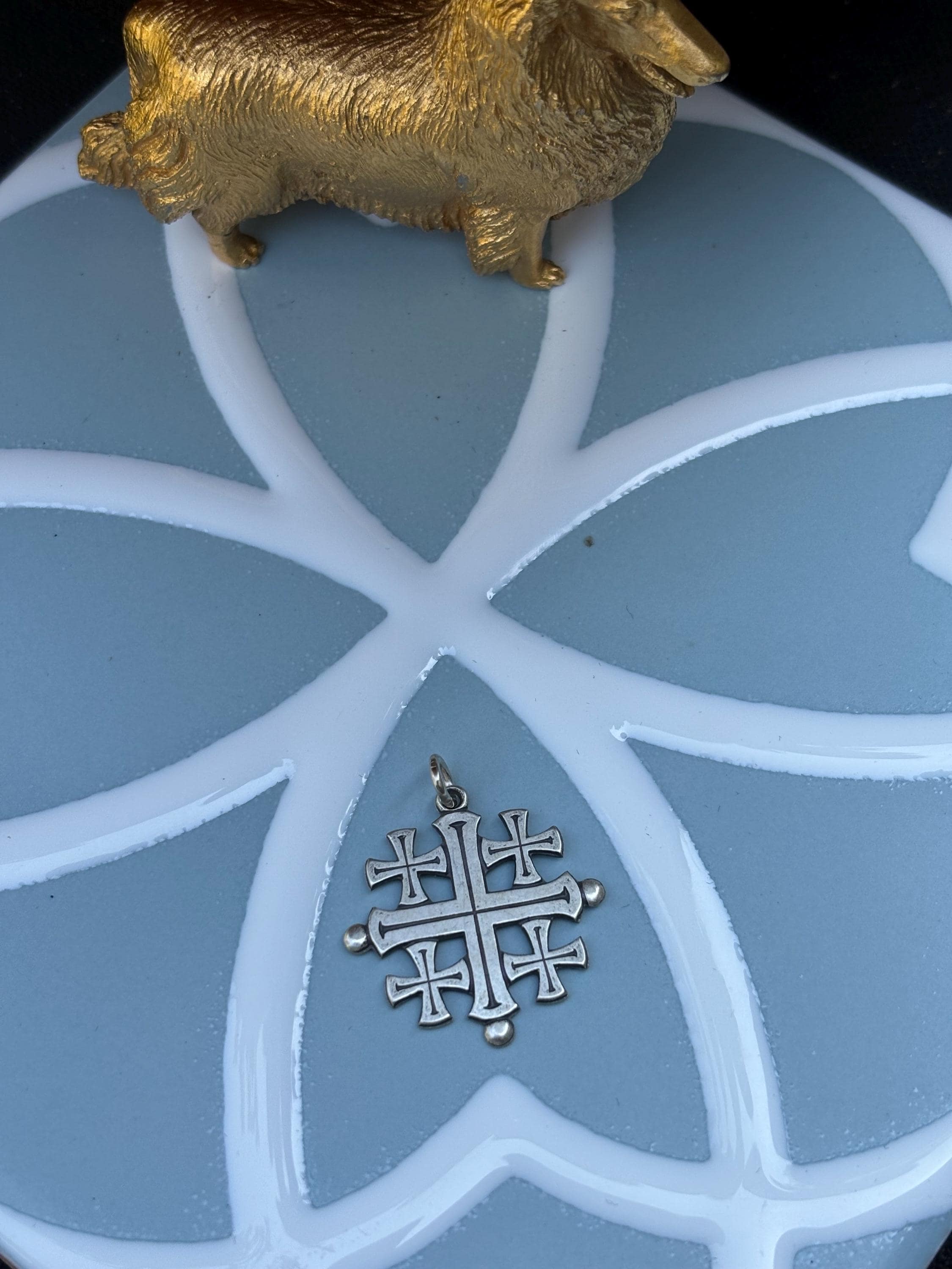 Jerusalem Cross Pendant- Sterling Silver
