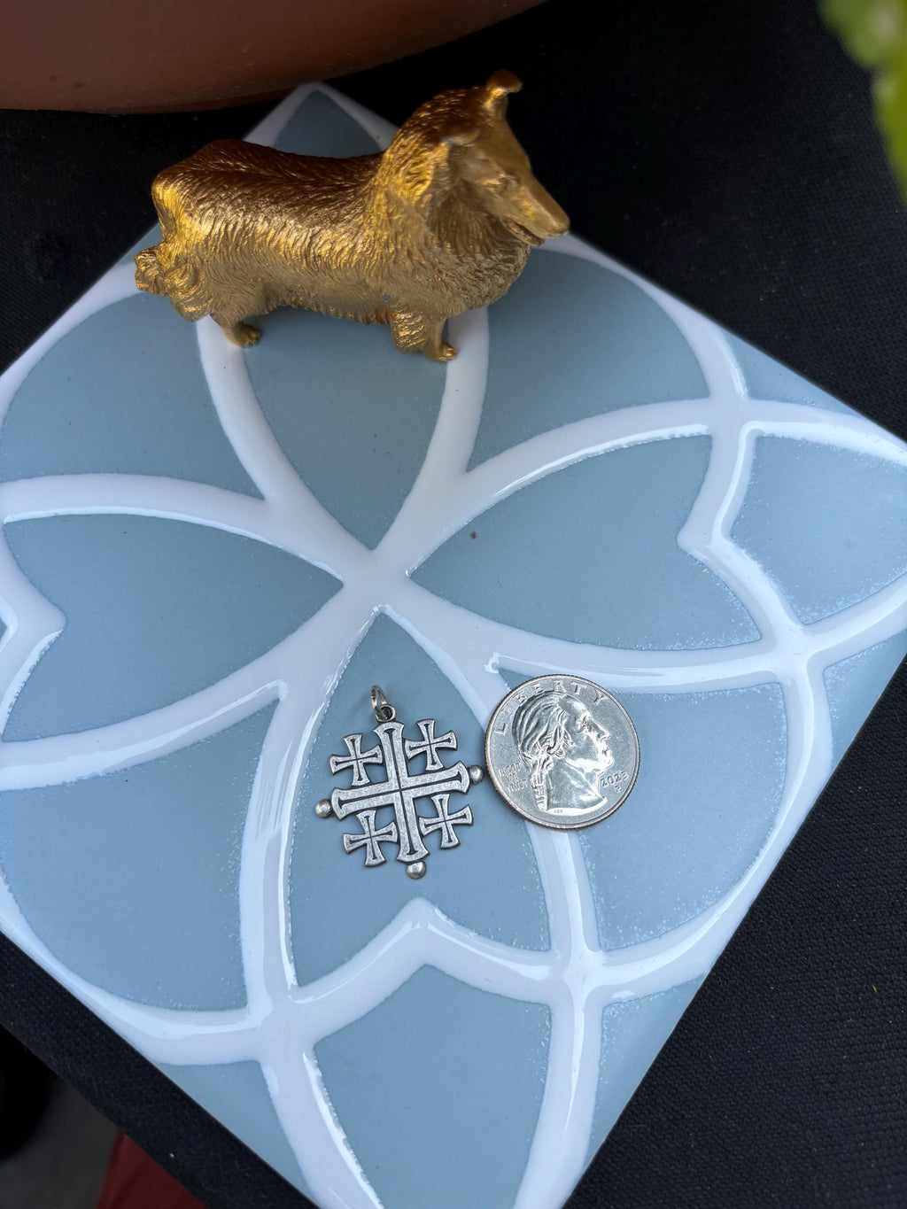 Jerusalem Cross Pendant- Sterling Silver
