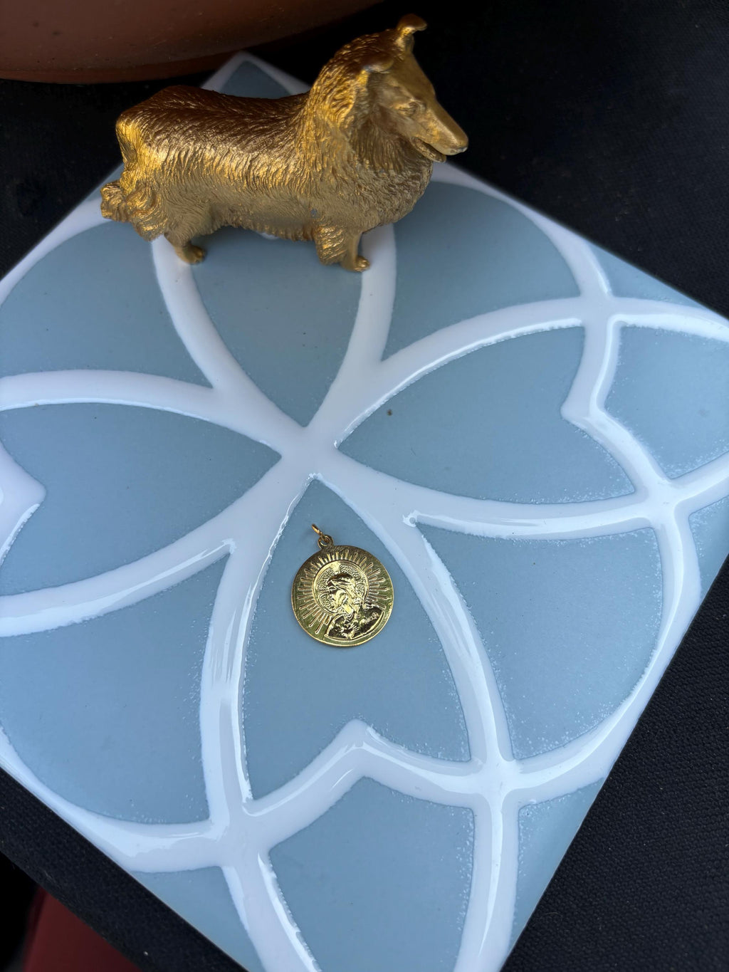 Matka Boska Medal Pendant- Sterling Silver 24k Gold-plated