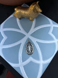 Large Antiqued Miraculous Medal- Sterling Silver