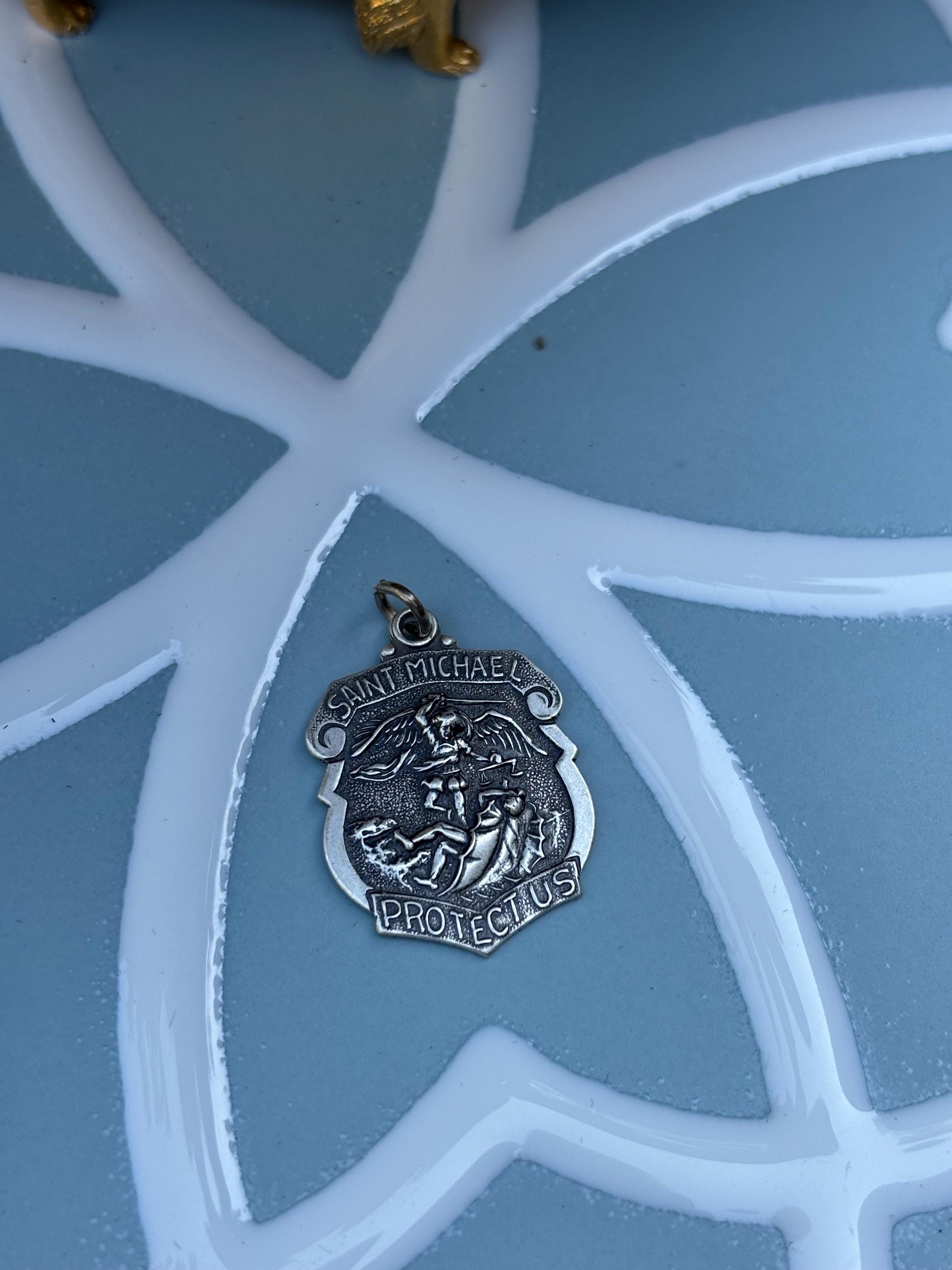 Sterling Silver- St. Michael Shield Medal