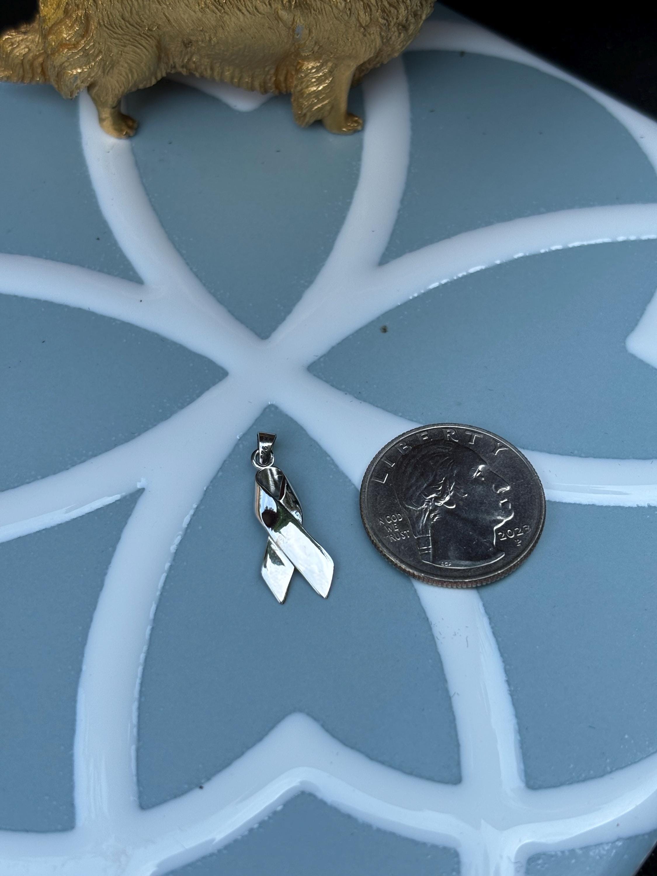 Sterling Silver Cancer Awareness Ribbon Charm