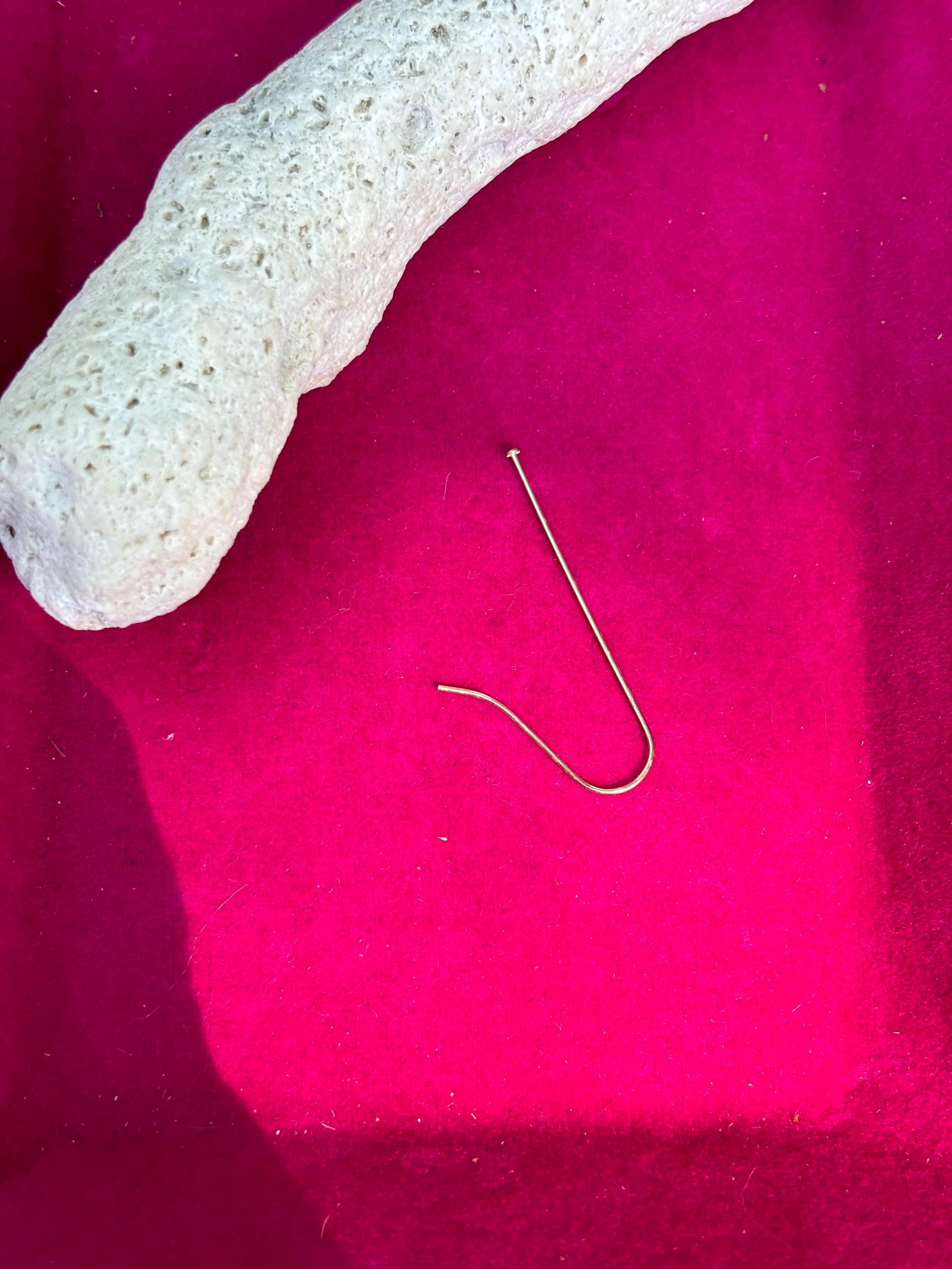 Sterling Silver Ear Wire with Head-Pin End