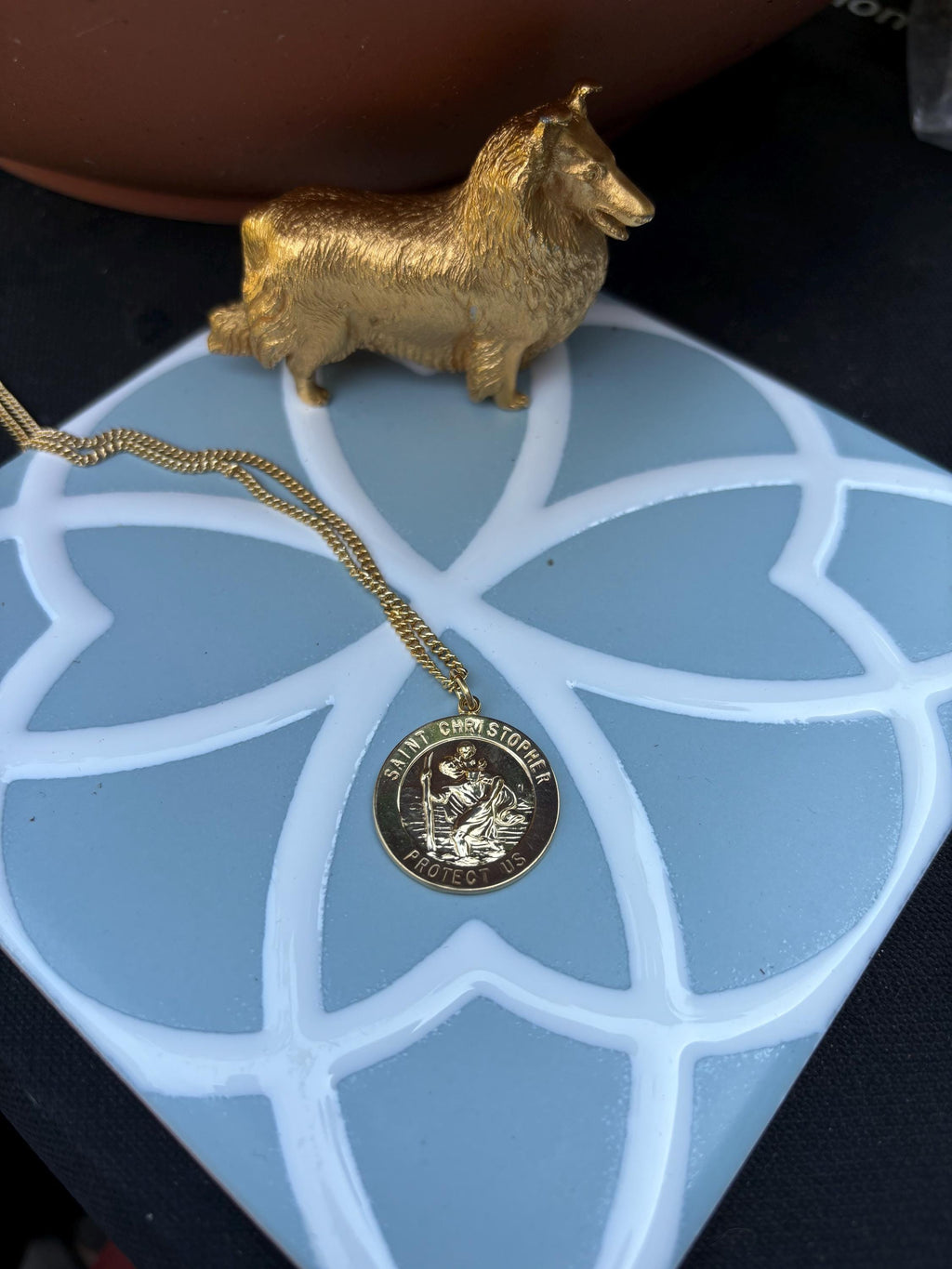 Sterling Silver St. Christopher Medal Necklace