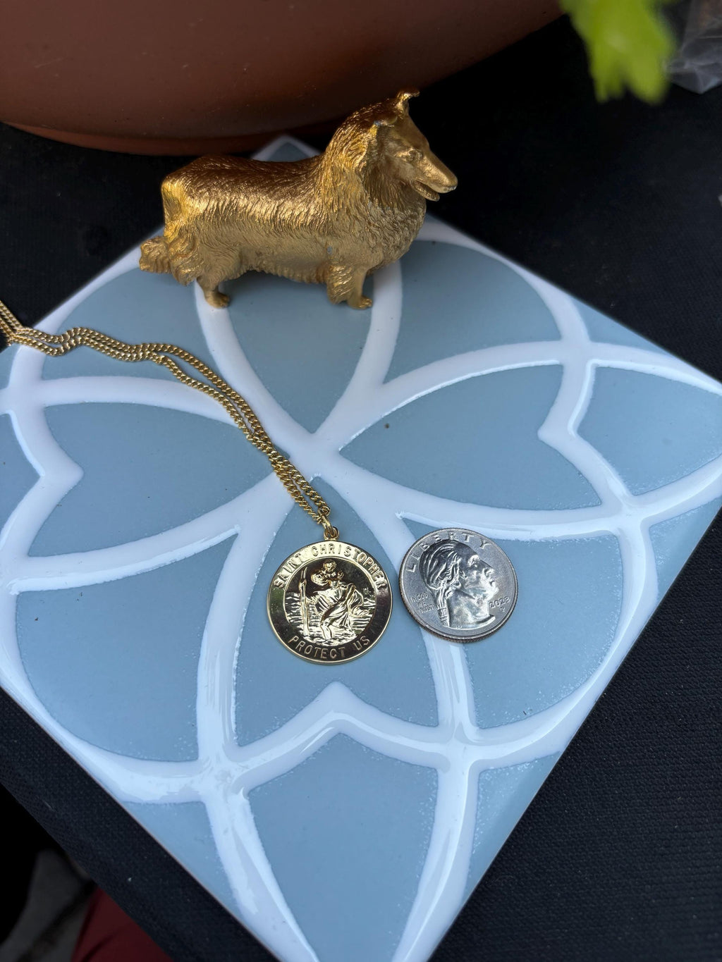 Sterling Silver St. Christopher Medal Necklace