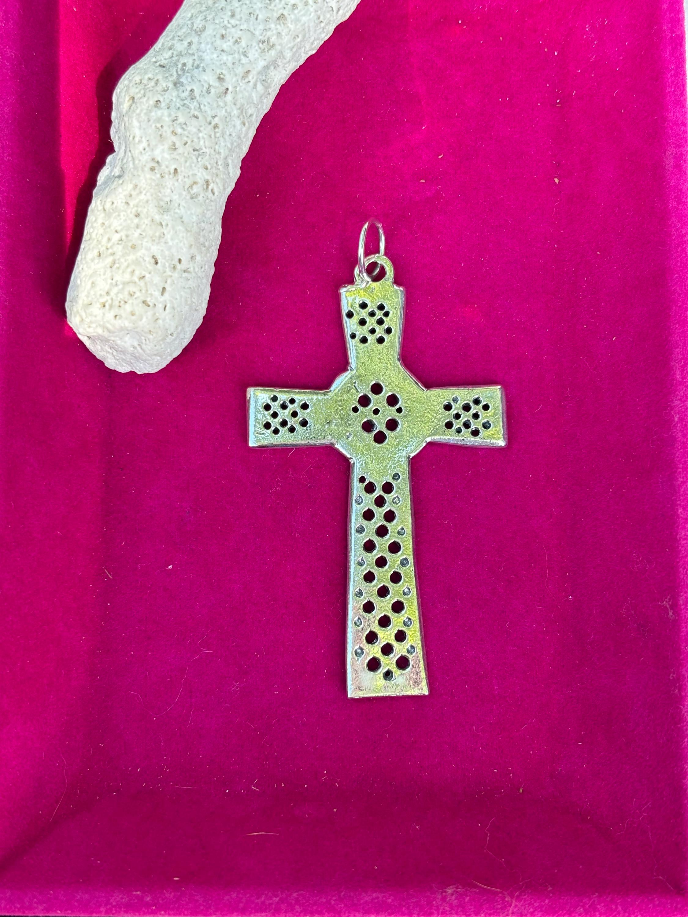 Sterling Silver Celtic Inspired Cross Pendant