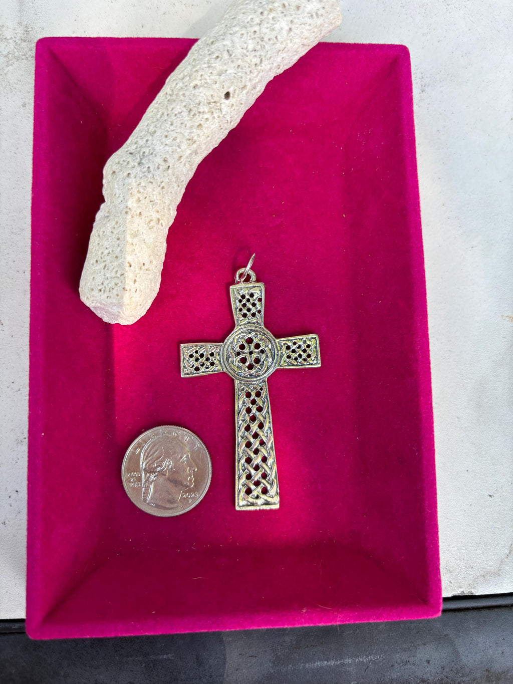 Sterling Silver Celtic Inspired Cross Pendant