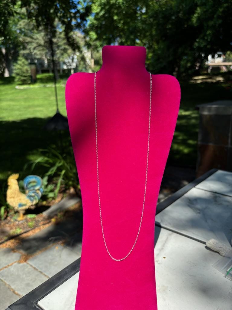 Sterling Silver Rhodium-plated Loose Rope Chain