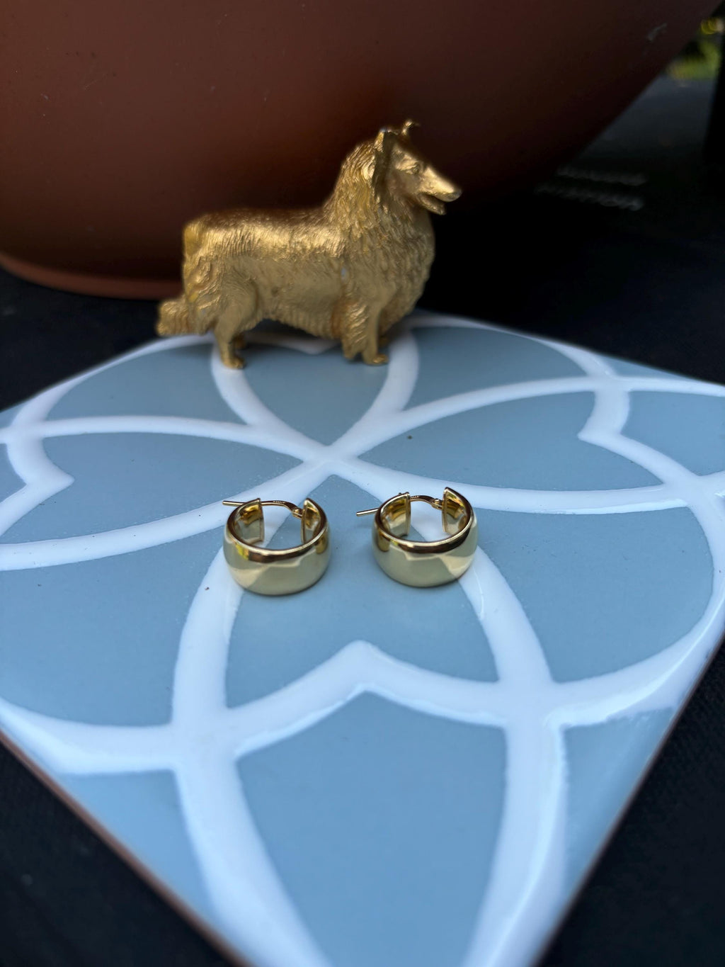 Sterling Silver Gold Plated Hoop Earrings