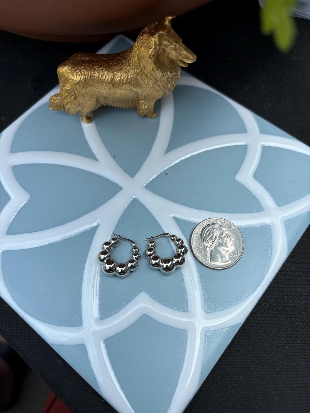 Sterling Silver Bubble Hoop Earrings