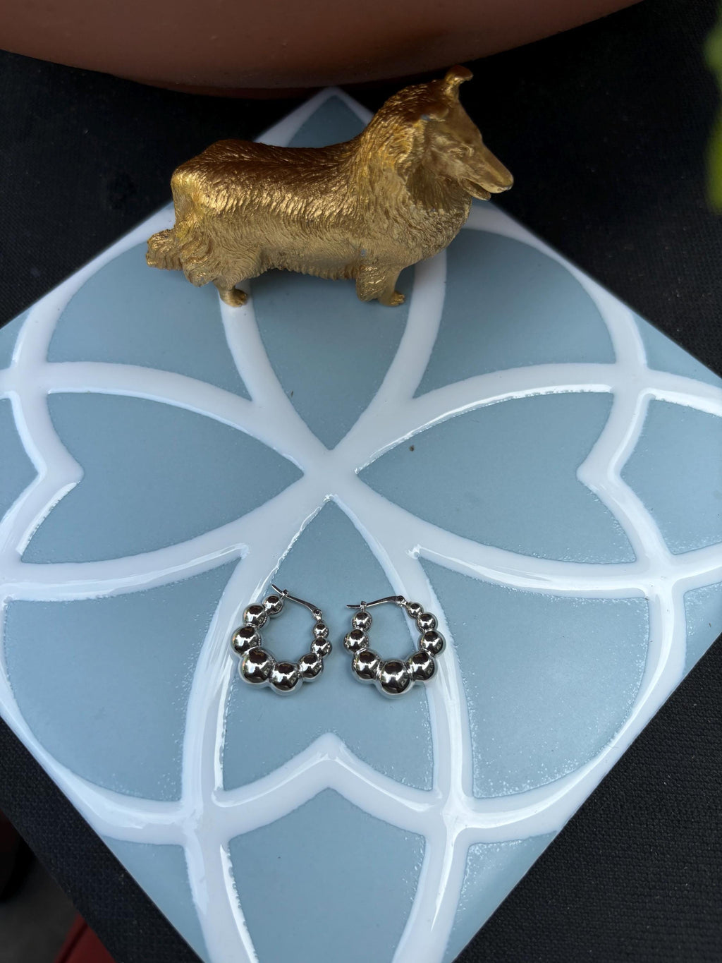 Sterling Silver Bubble Hoop Earrings