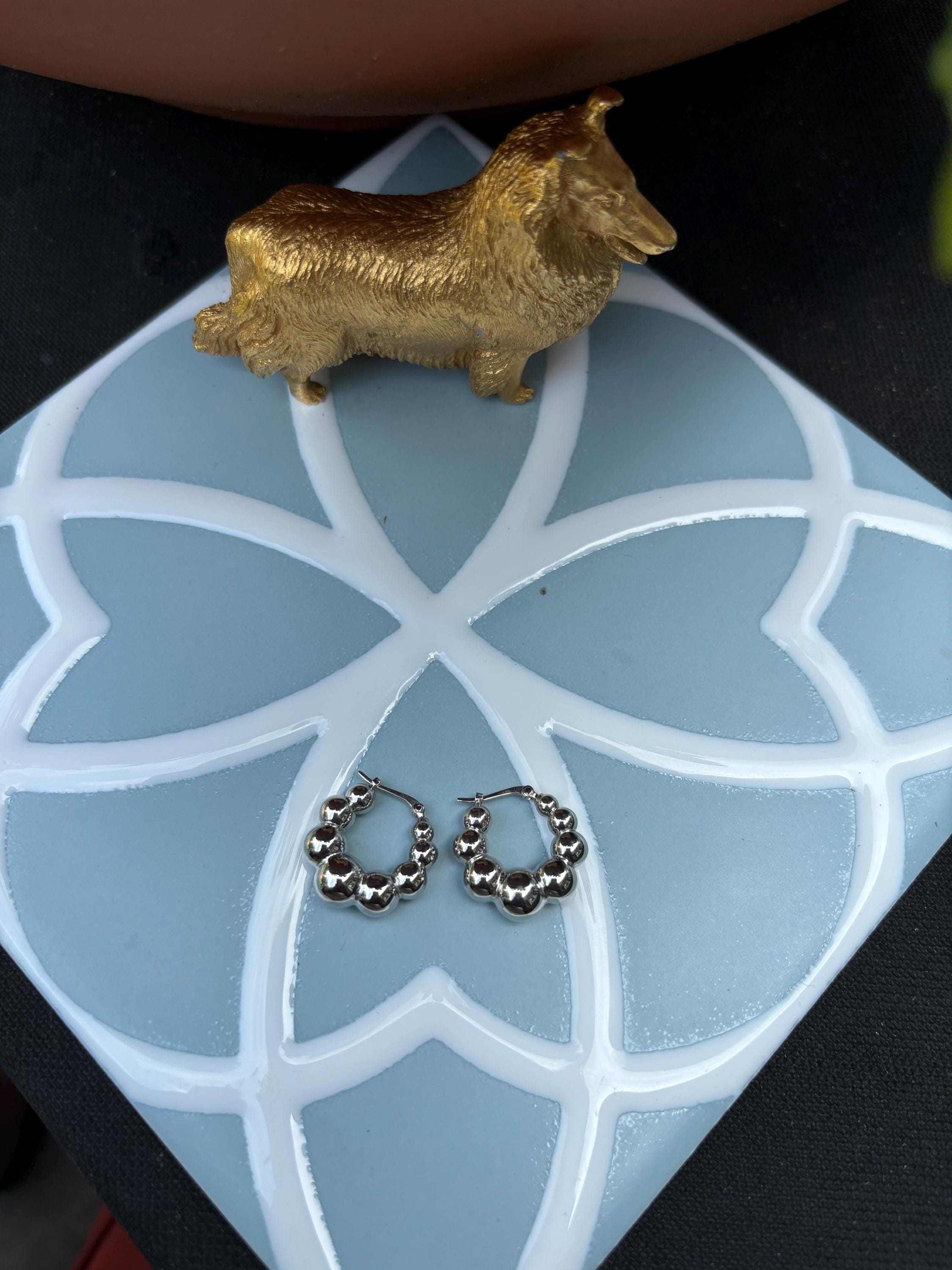 Sterling Silver Bubble Hoop Earrings