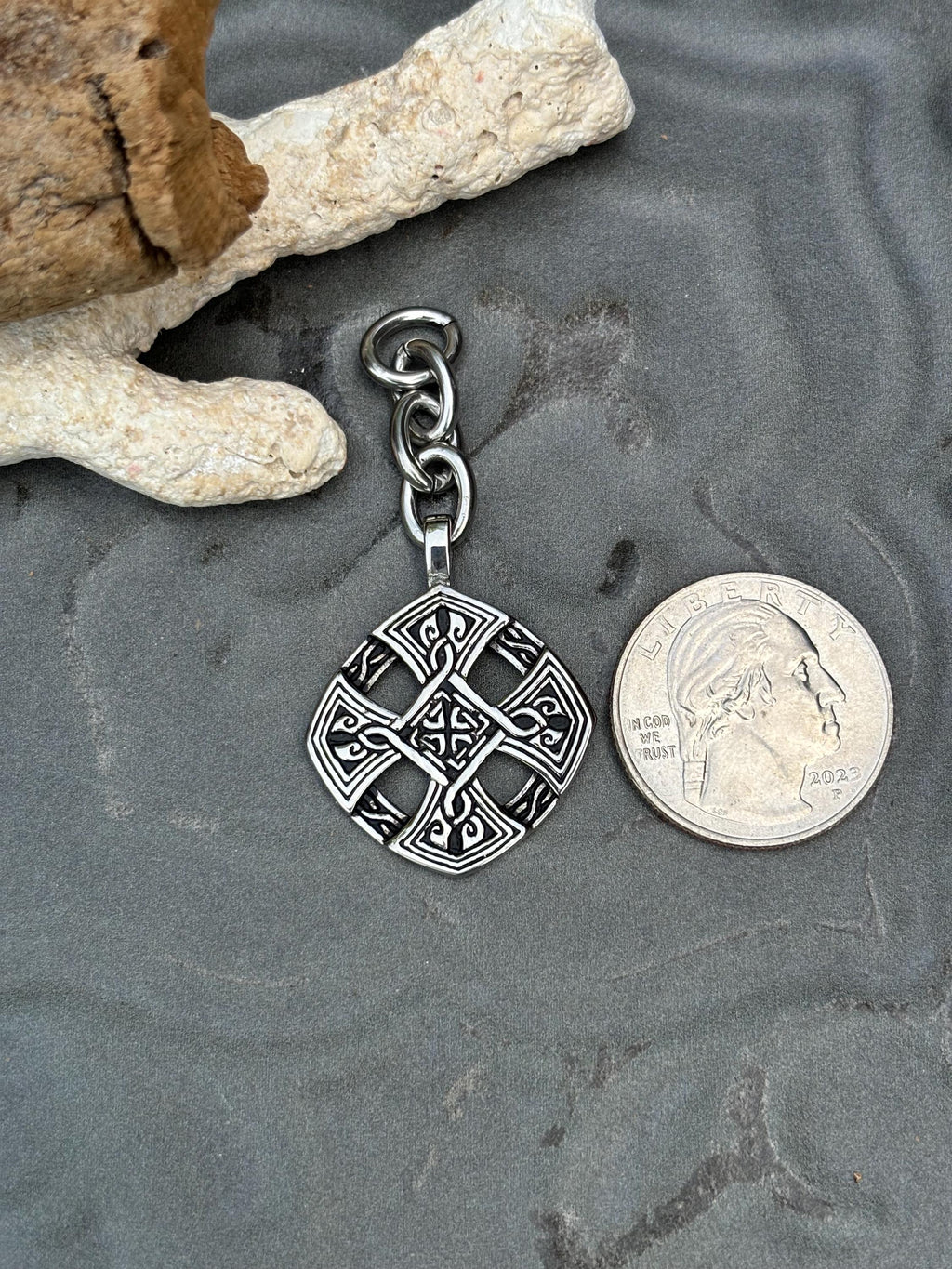 Stainless Steel Celtic Cross Charm