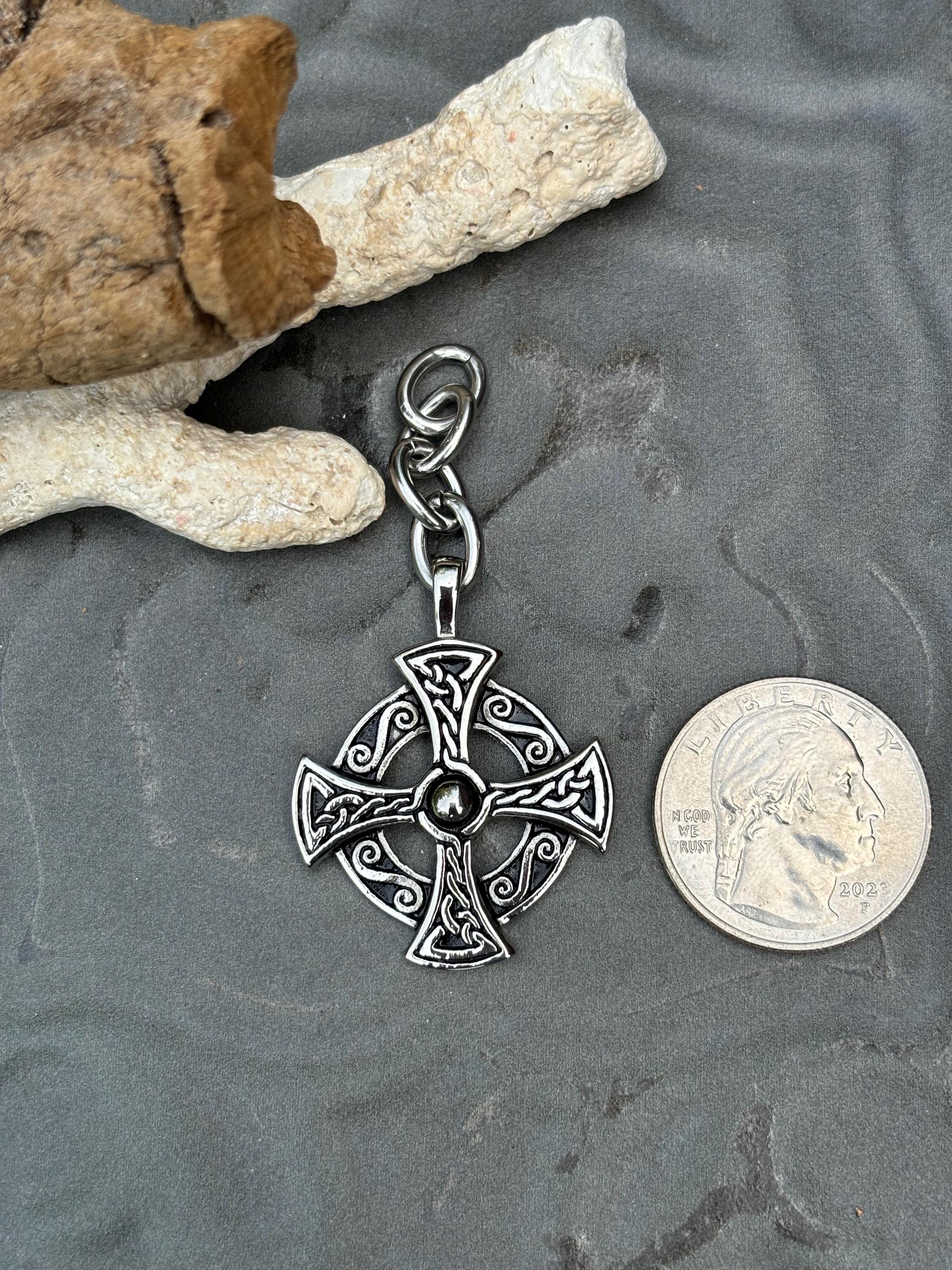 Stainless Steel Celtic Cross Charm Pendant