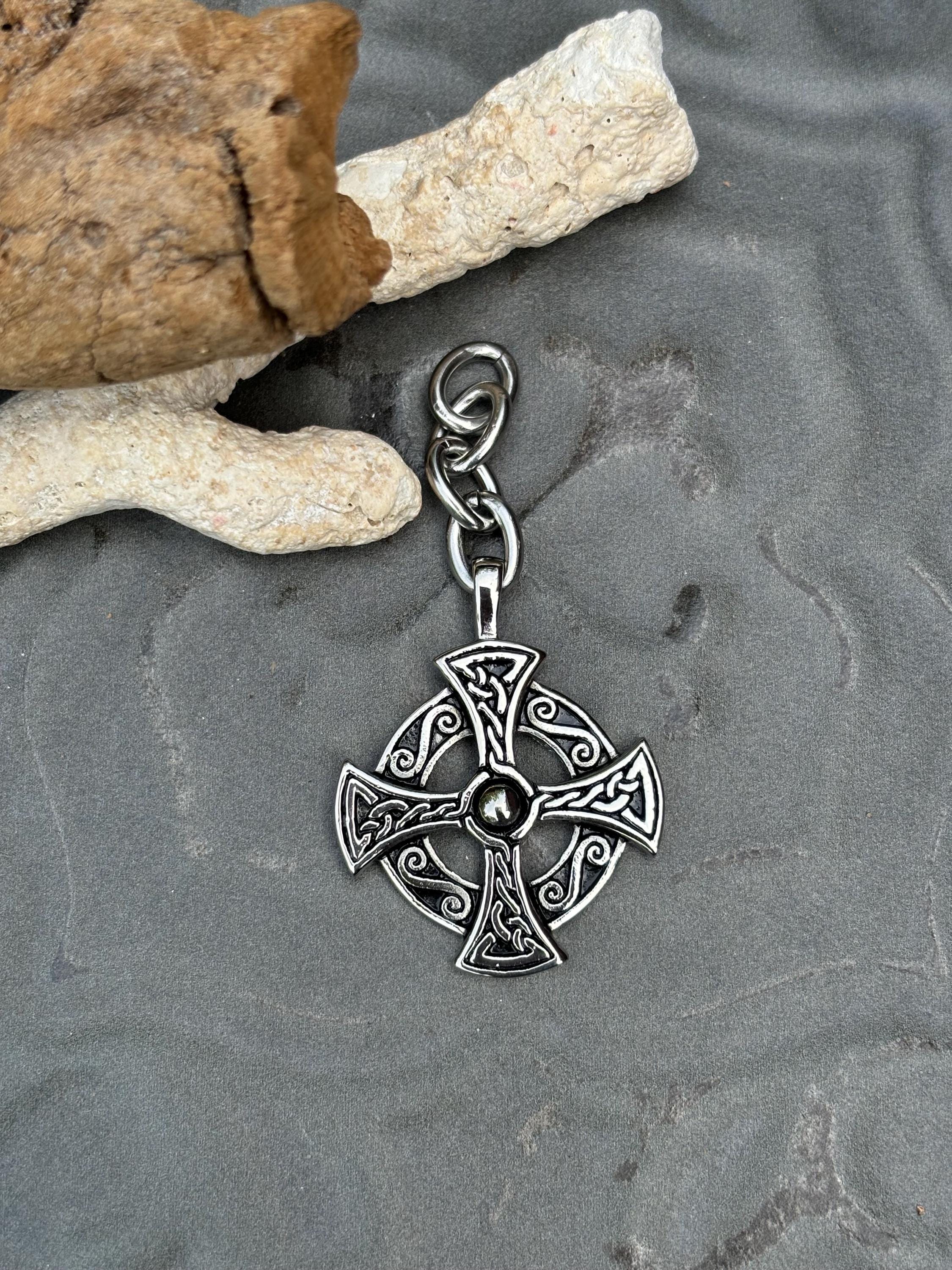 Stainless Steel Celtic Cross Charm Pendant