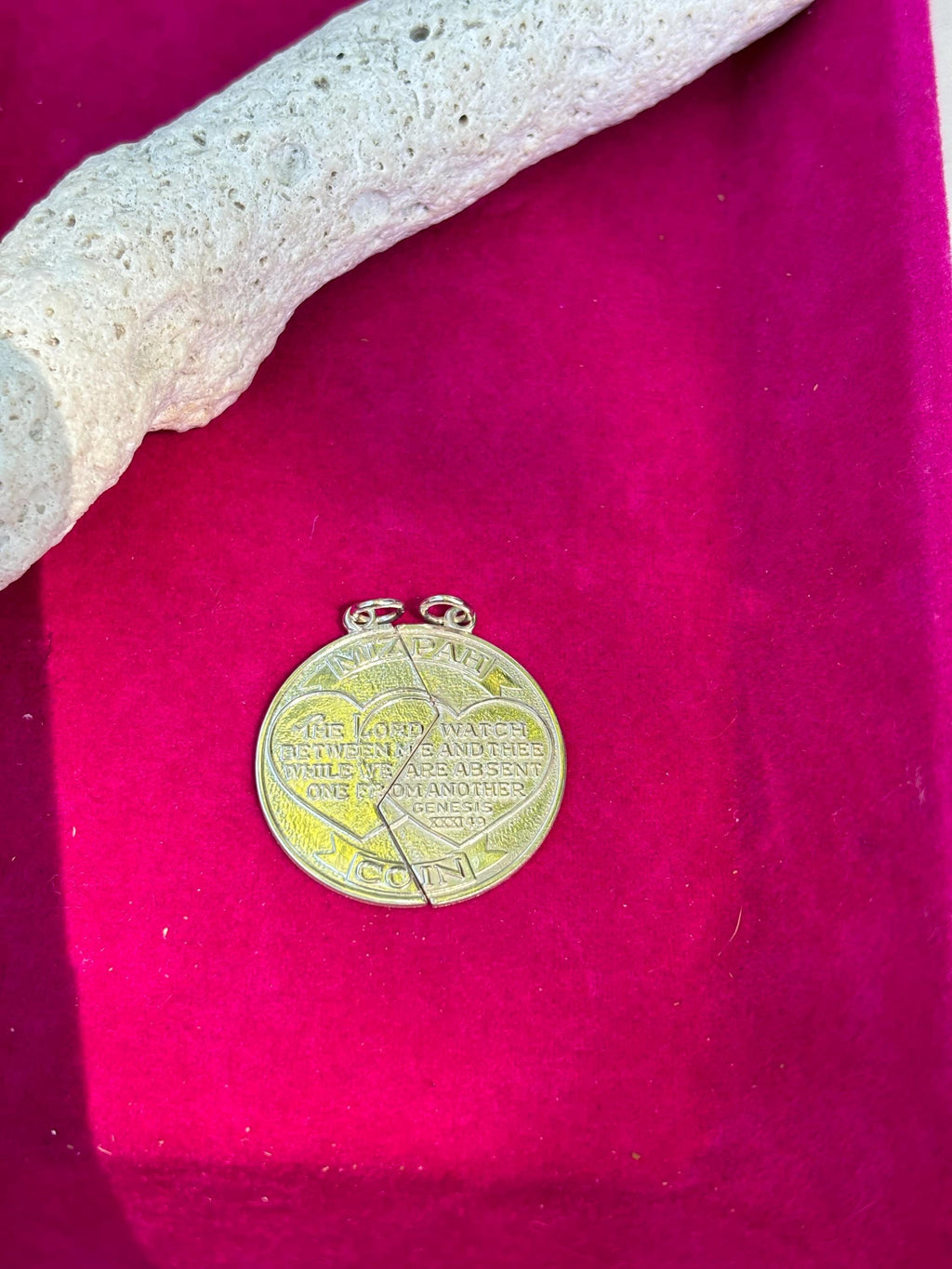 Sterling Silver Miz Pah Coin Right Pendant