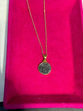 Sterling Silver Gold-tone Polished Replica Phaistos Coin Pendant