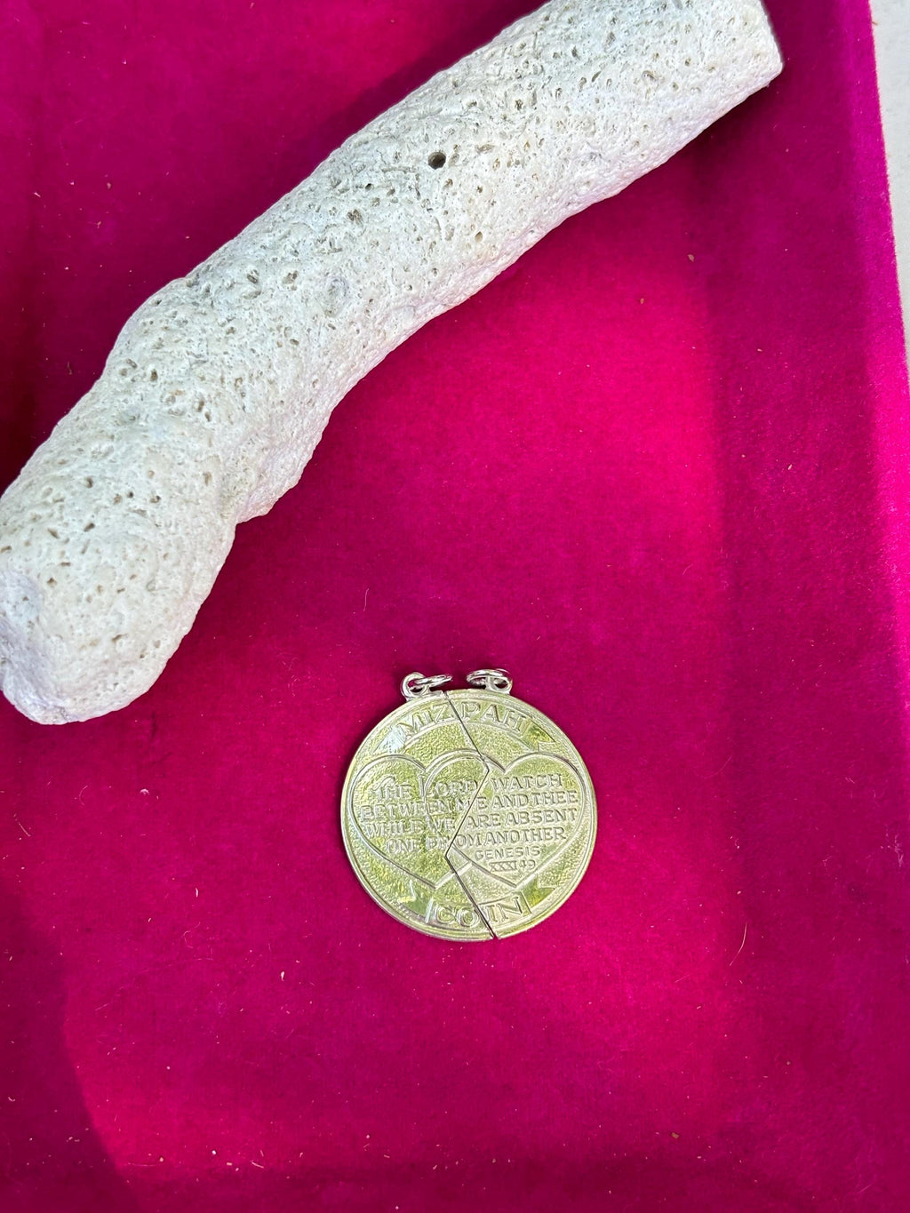 Sterling Silver Miz Pah Coin Left Pendant