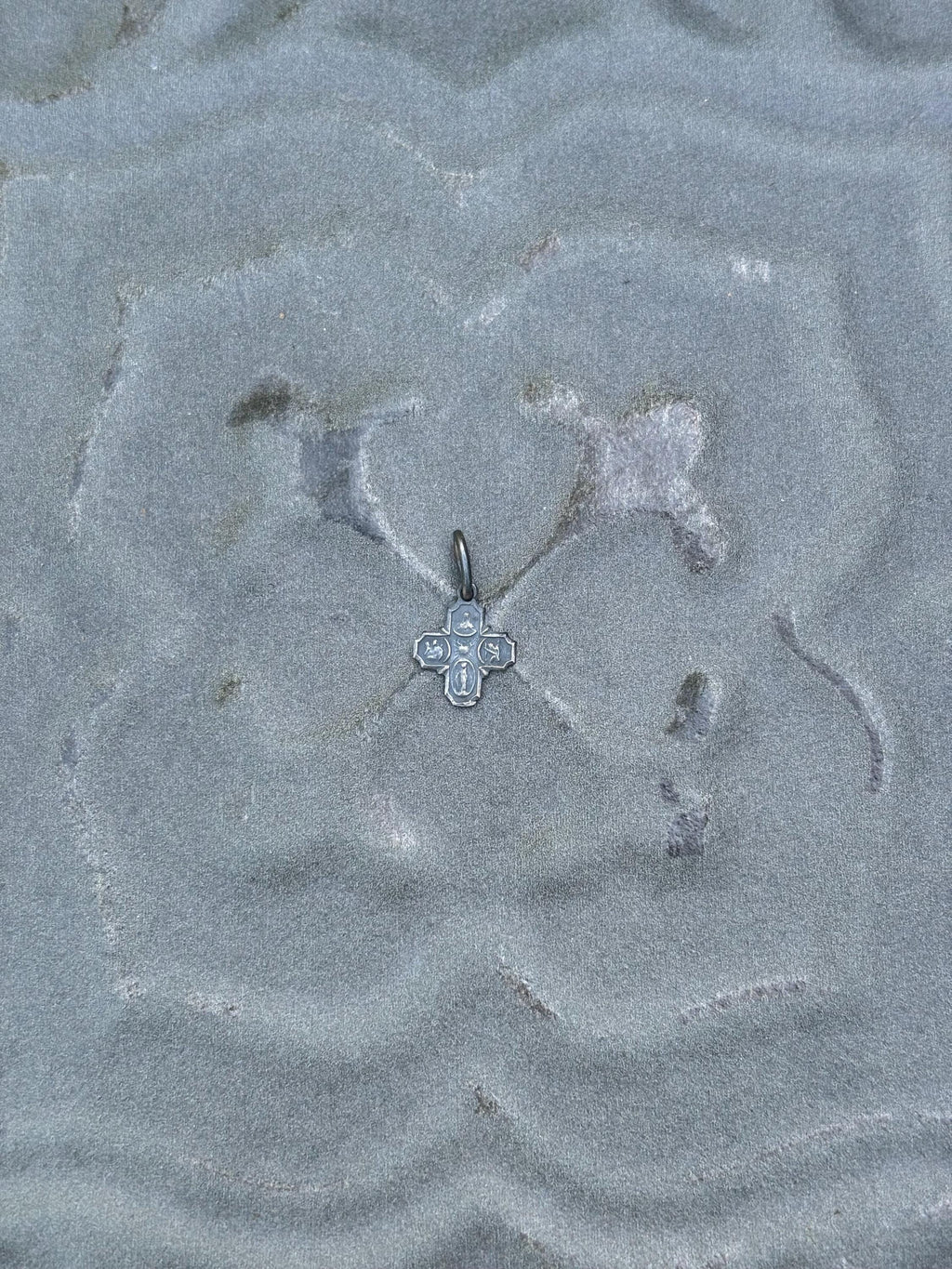 Sterling Silver Mini Antiquated Cross