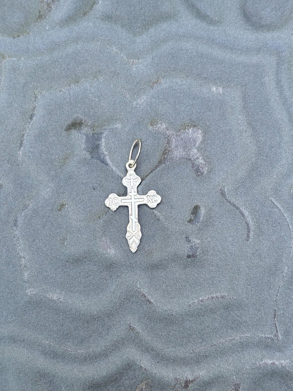 Sterling Silver Eastern Orthodox Cross Charm