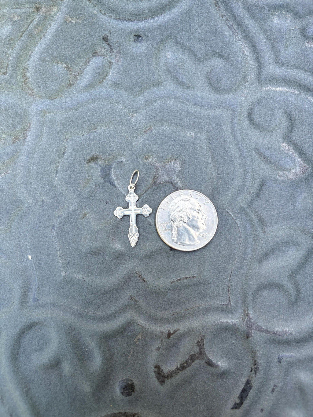 Sterling Silver Eastern Orthodox Cross Charm