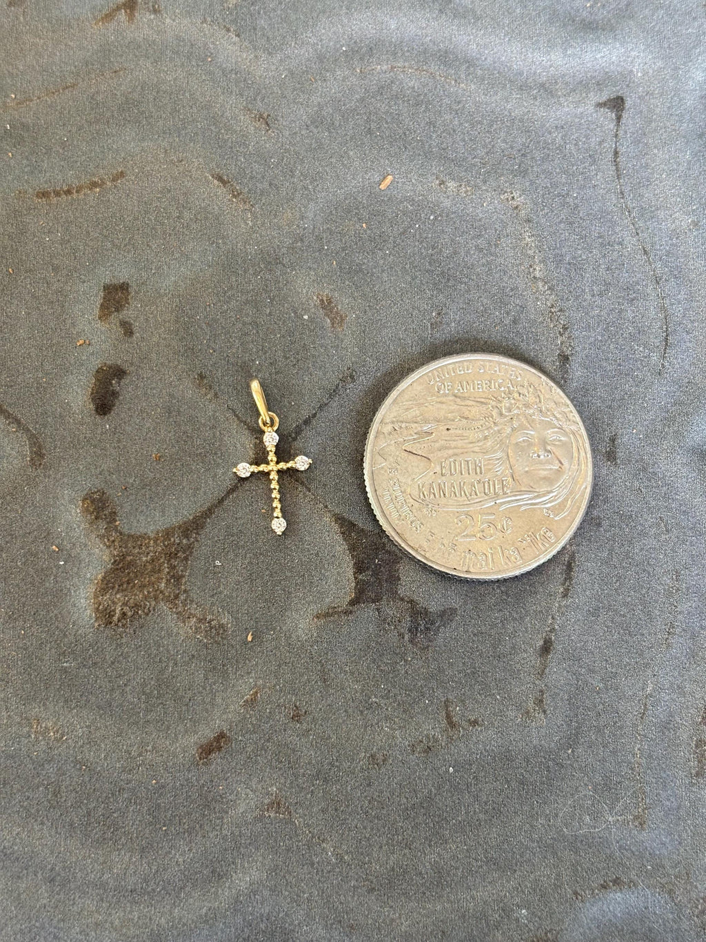 14k Cross Mini Pendant