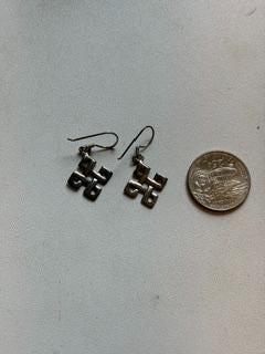 Sterling Silver Twisted Earrings