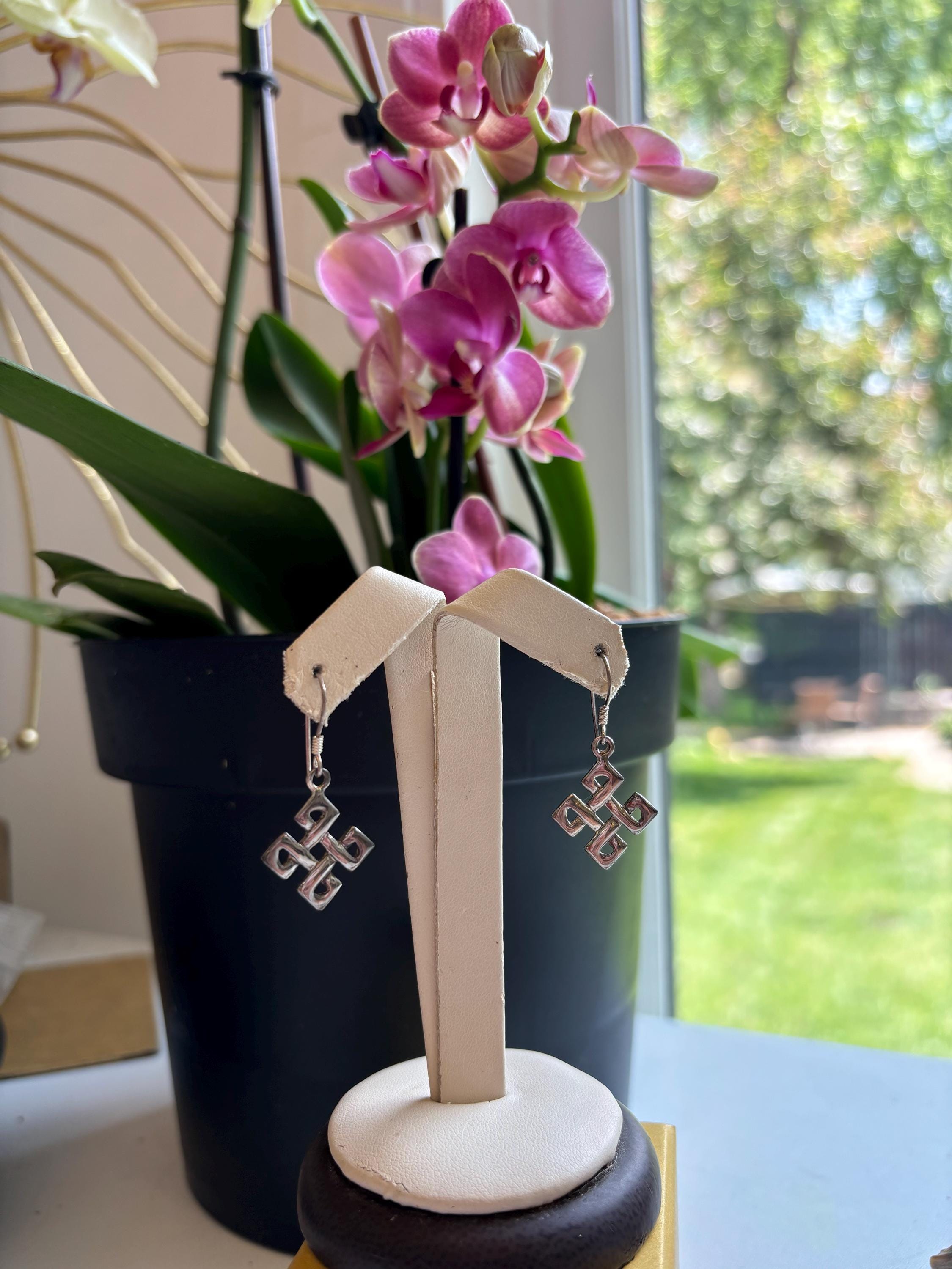 Sterling Silver Twisted Earrings