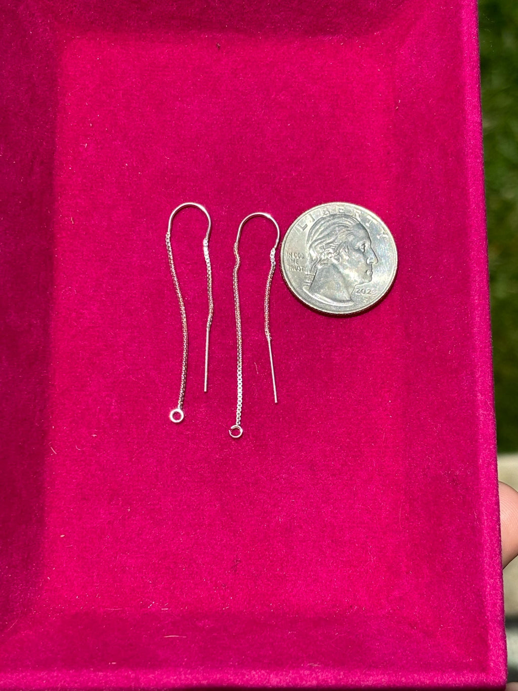 Sterling Silver Box Chain Ear Threader
