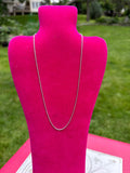 Sterling Silver Rhodium-plated 1.3mm Loose Rope Chain 14”