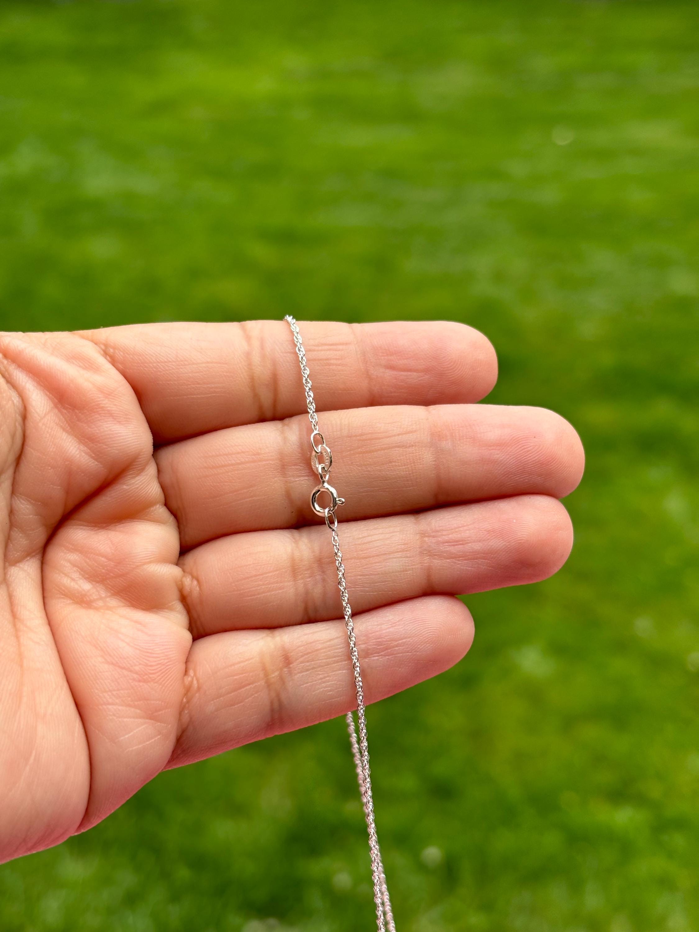 Sterling Silver Rhodium-plated 1.3mm Loose Rope Chain 20”