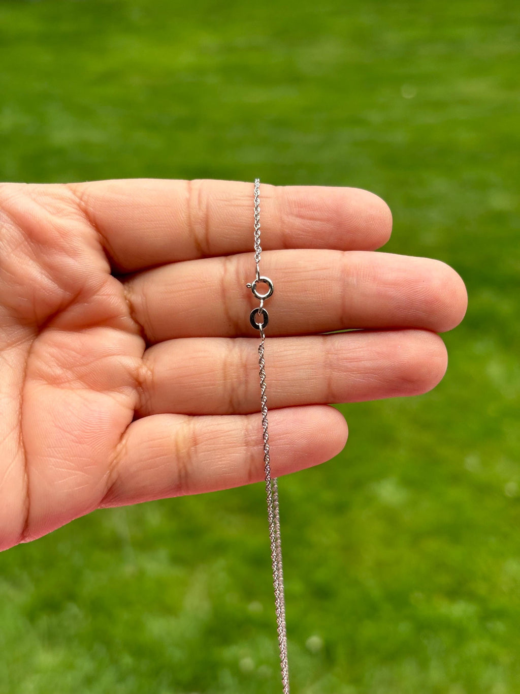 Sterling Silver Rhodium-plated 1.3mm Loose Rope Chain 24”