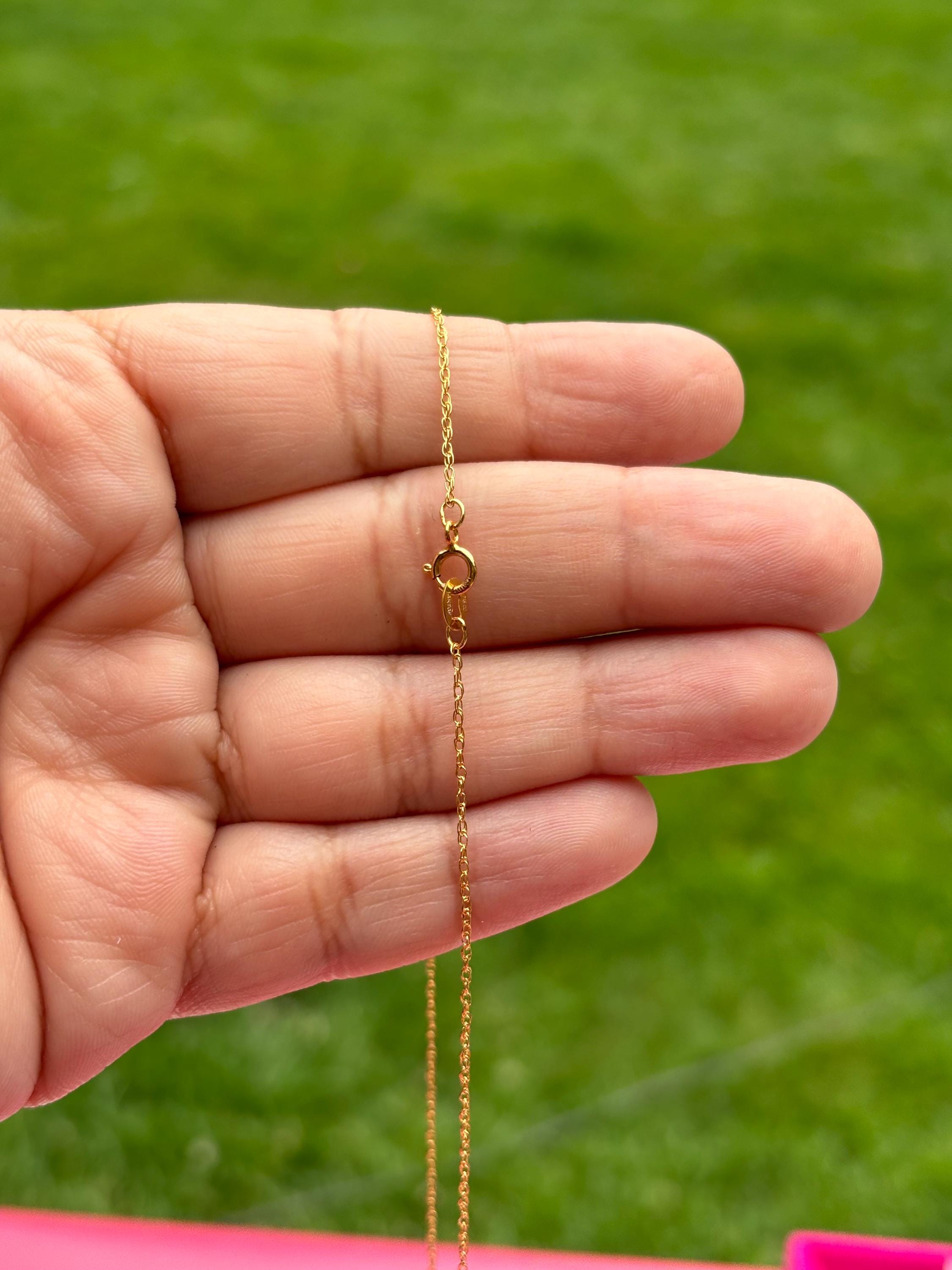 Gold Filled Horn Charm 20” Necklace