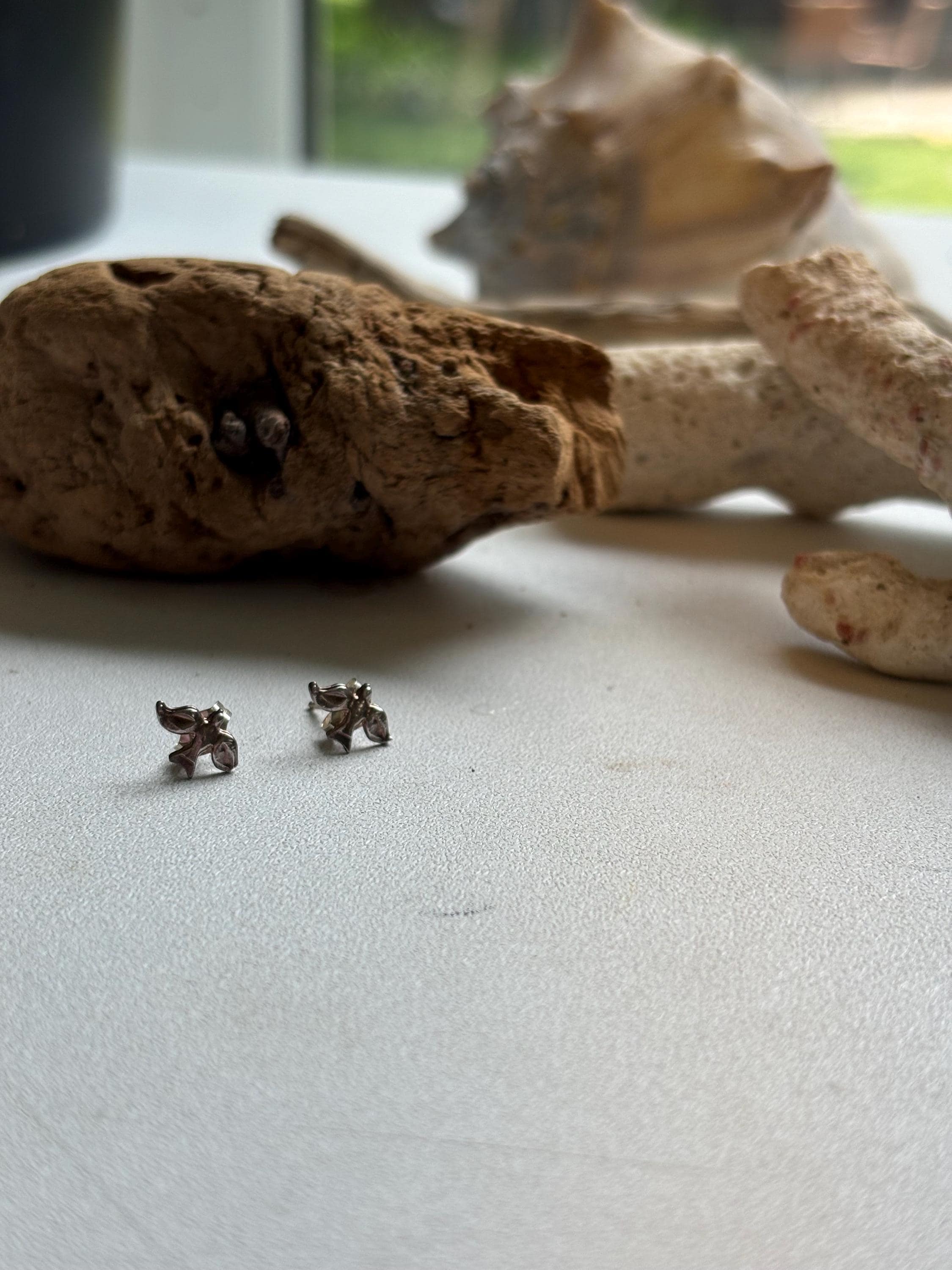 Sterling Silver Mini Dove Earrings