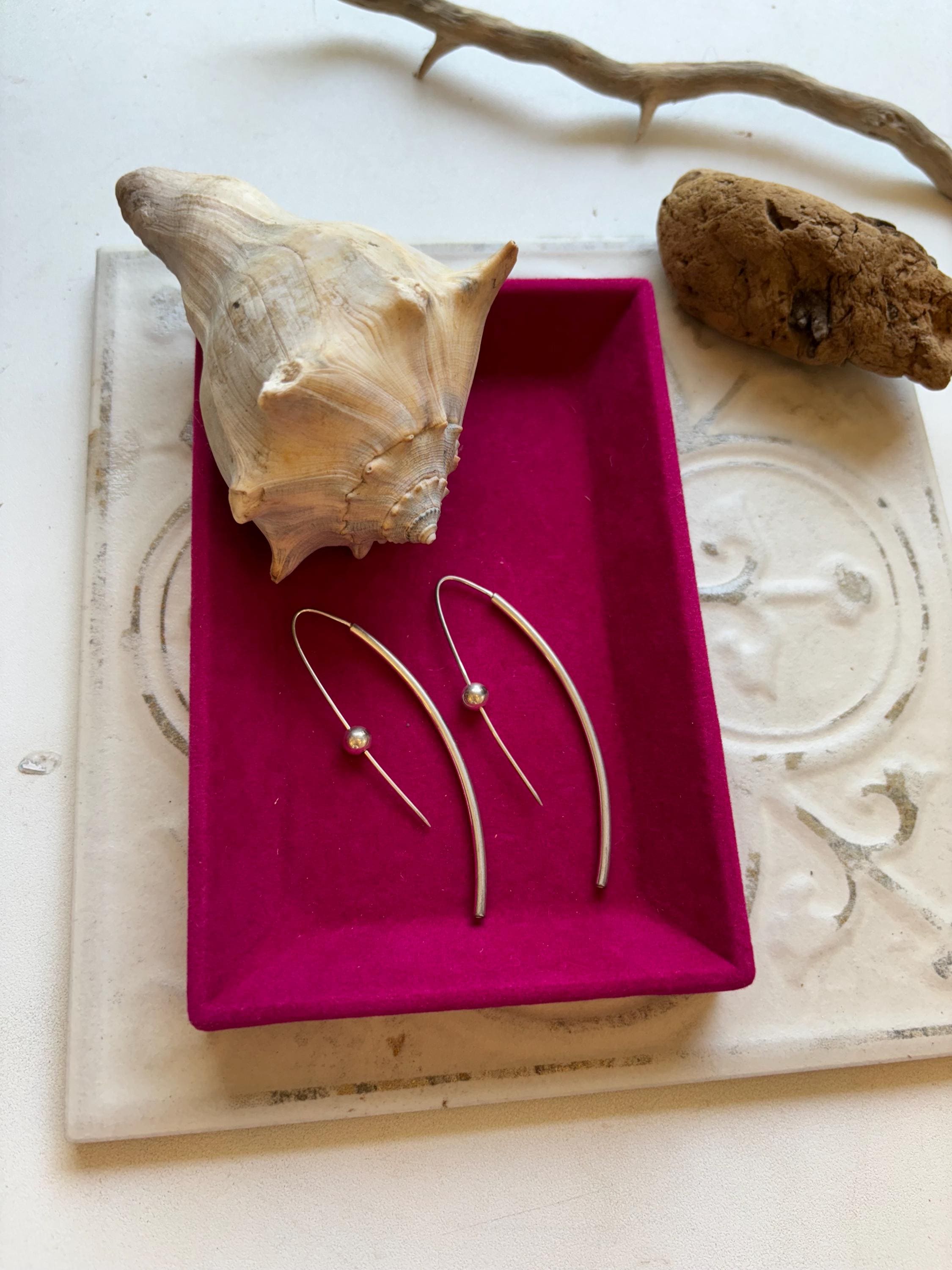 Sterling Silver Long Earrings