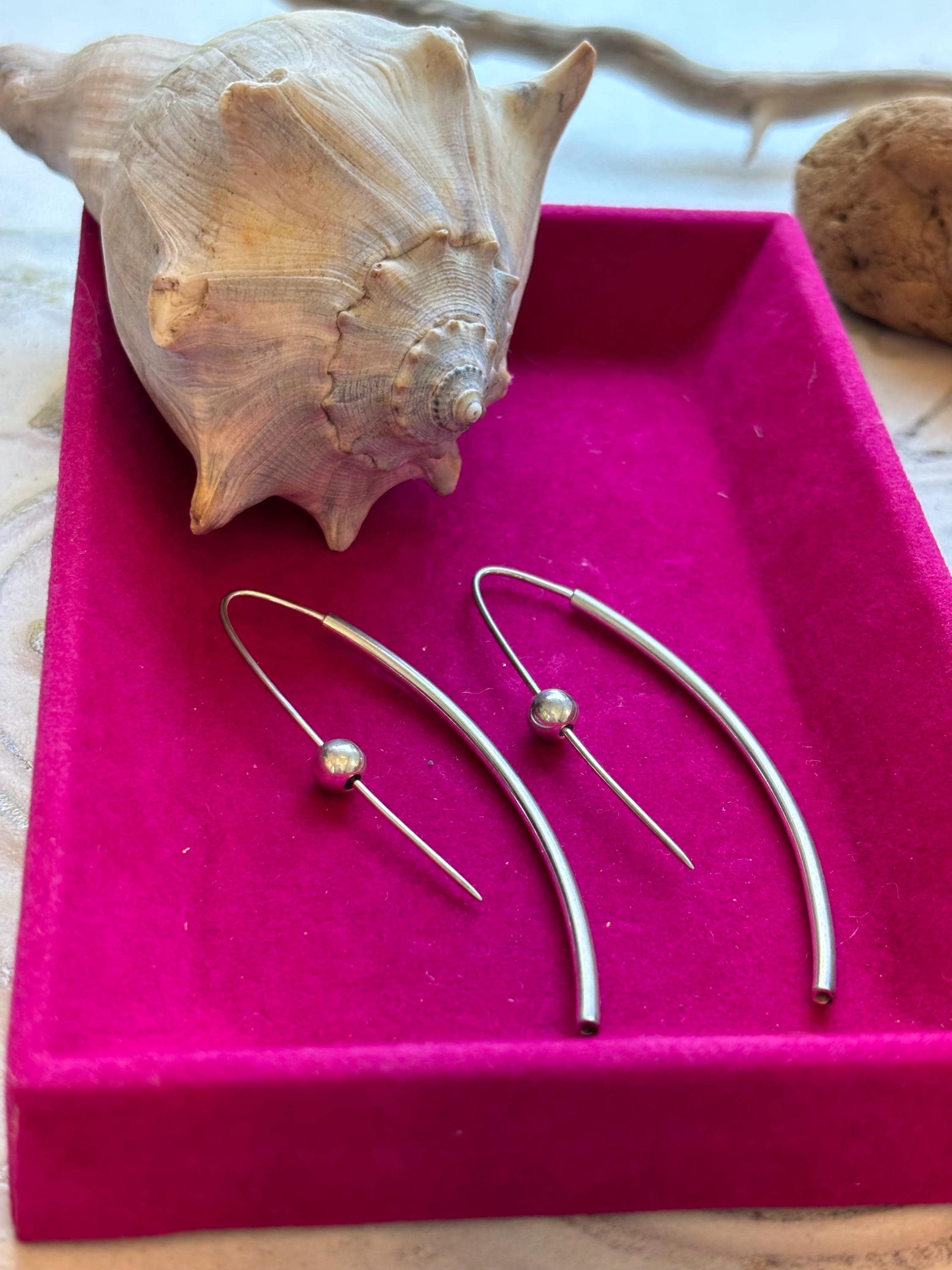 Sterling Silver Long Earrings