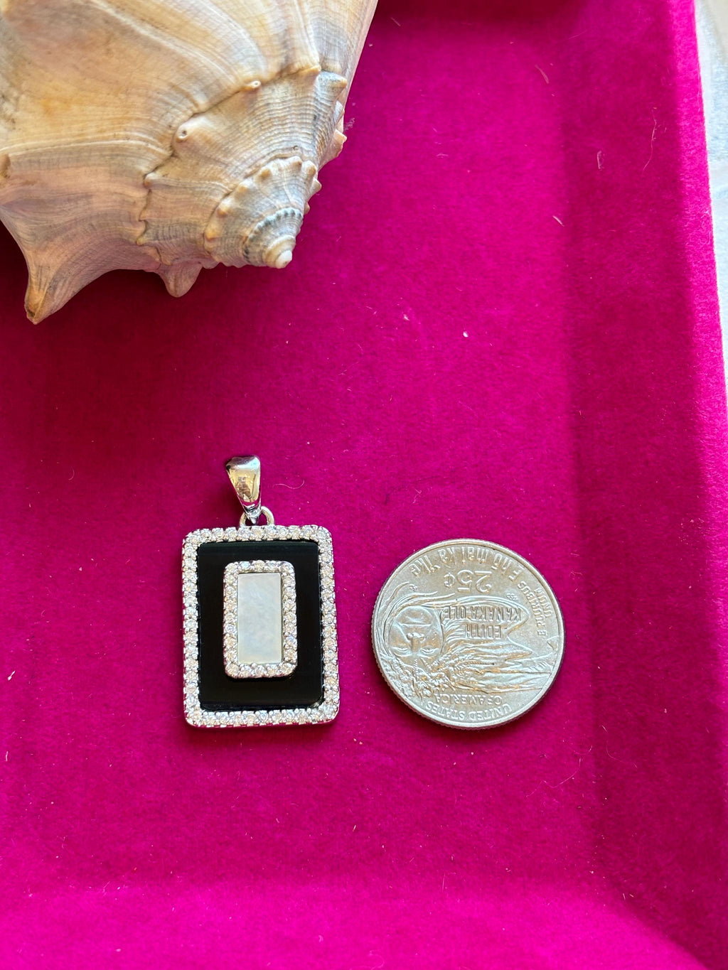Sterling Silver Black Pendant