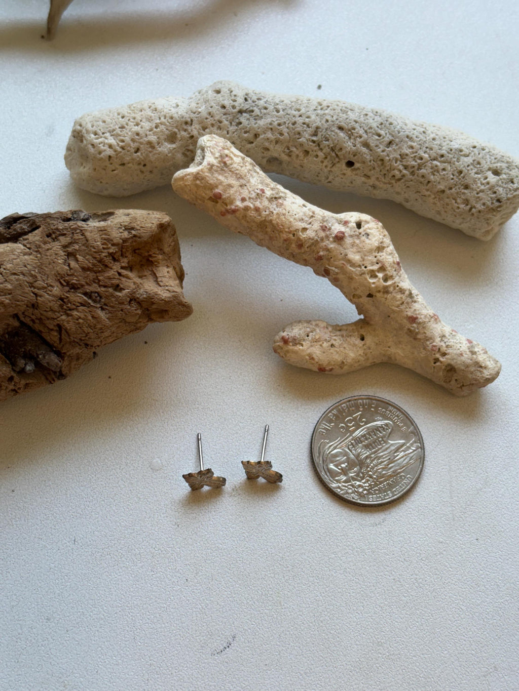 Sterling Silver Small Detail Cross Earrings