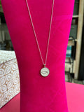 14K White Gold Fish Necklace