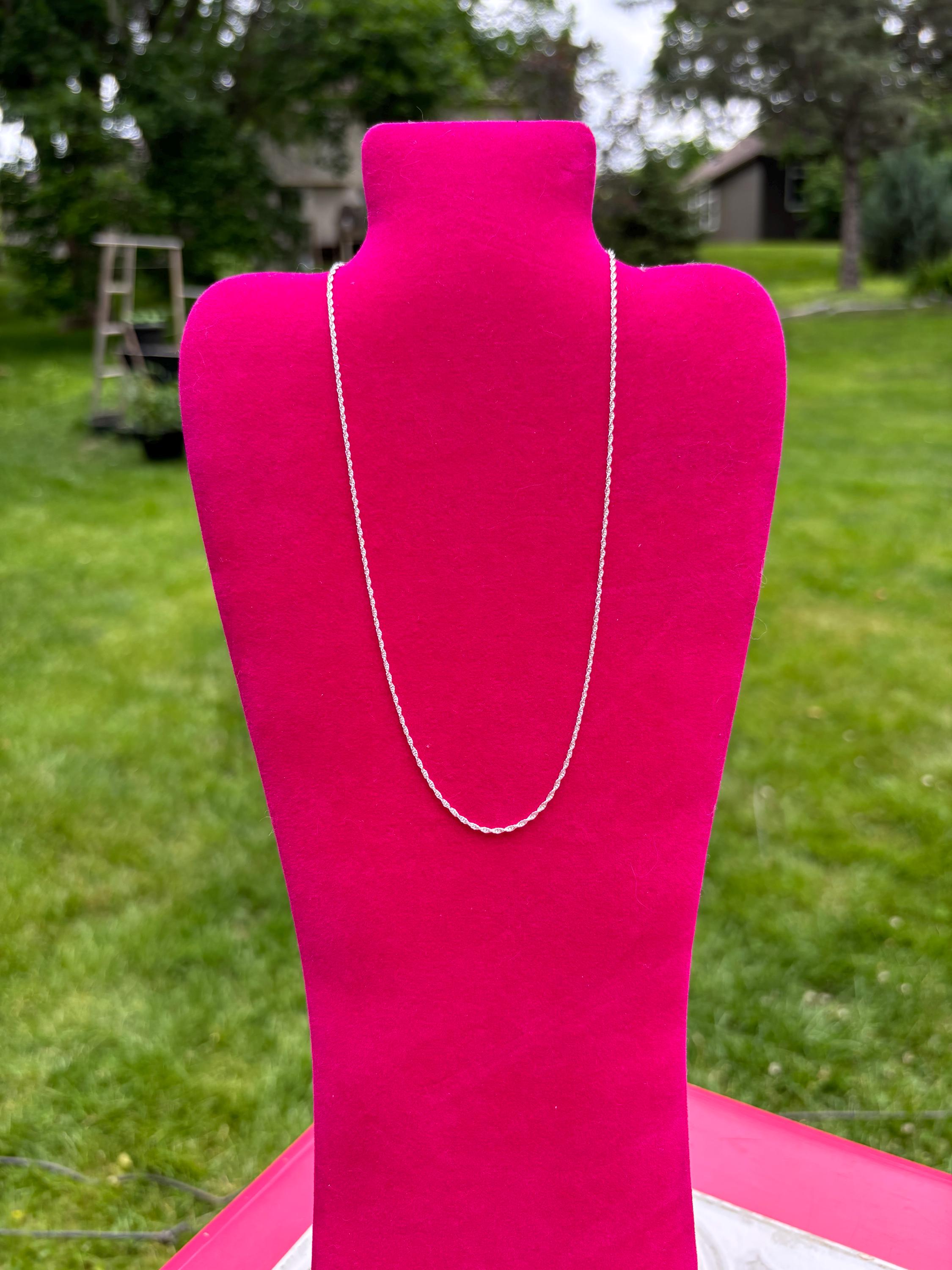 Sterling Silver 1.3mm Loose Rope Chain