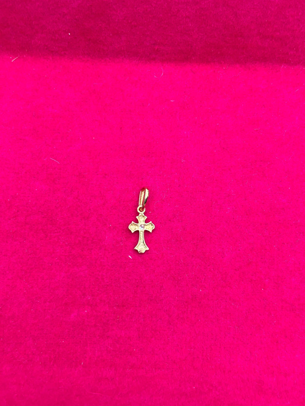 14k Cross Childrens Pendant